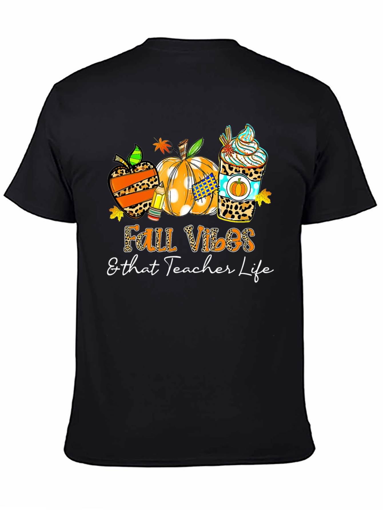 Fall Vibes Teacher Life Graphic Tee
