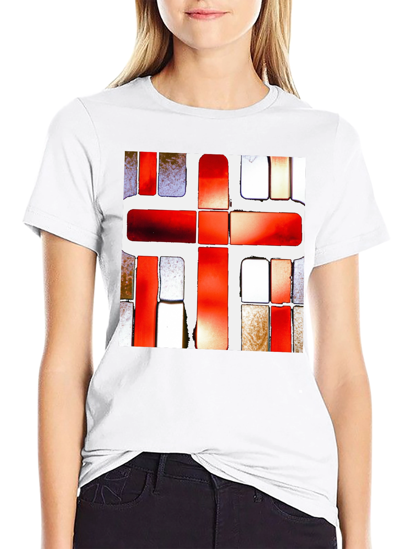 Abstract Geometric Graphic Print T-Shirt