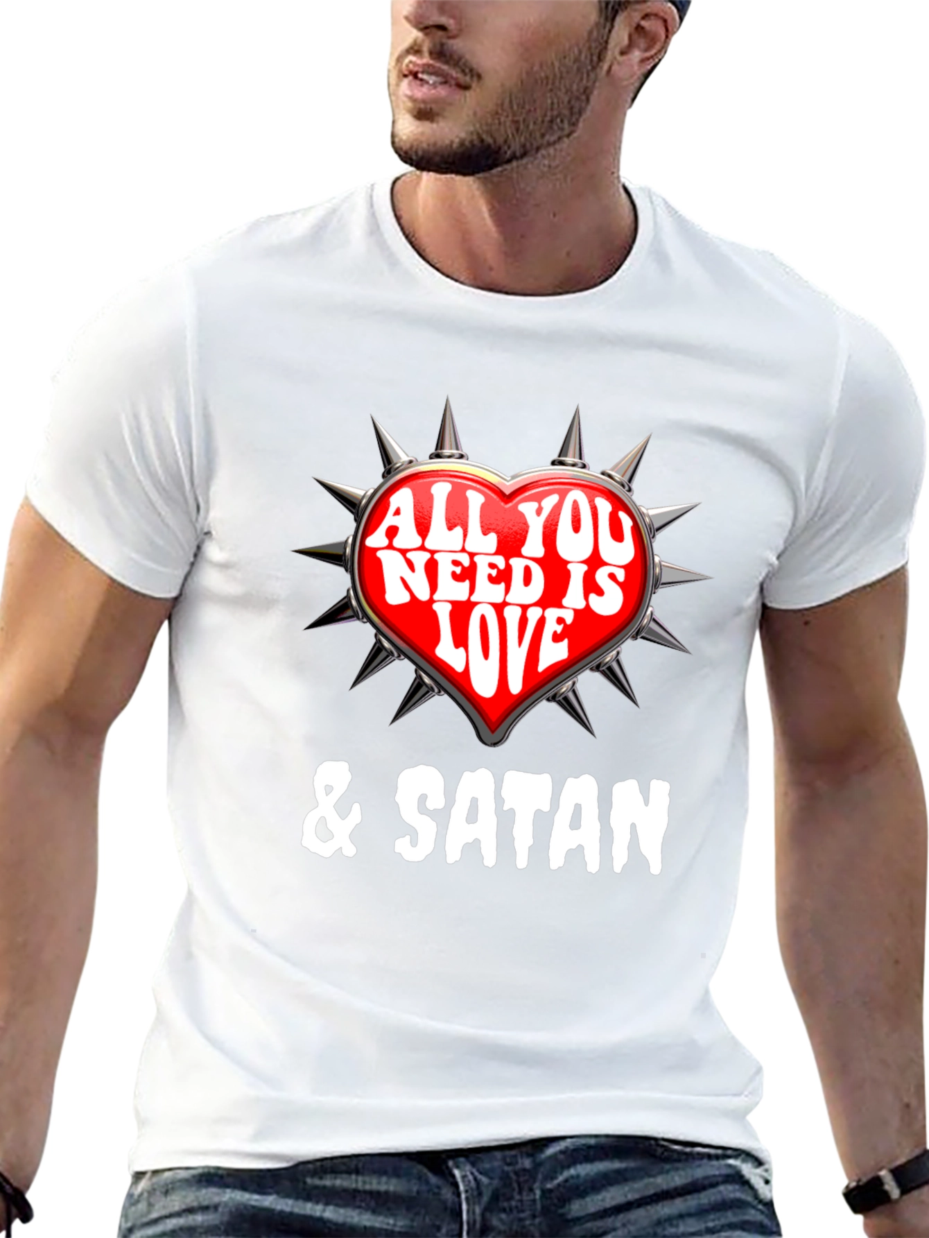 Love & Satan T-Shirt - Spiked Heart