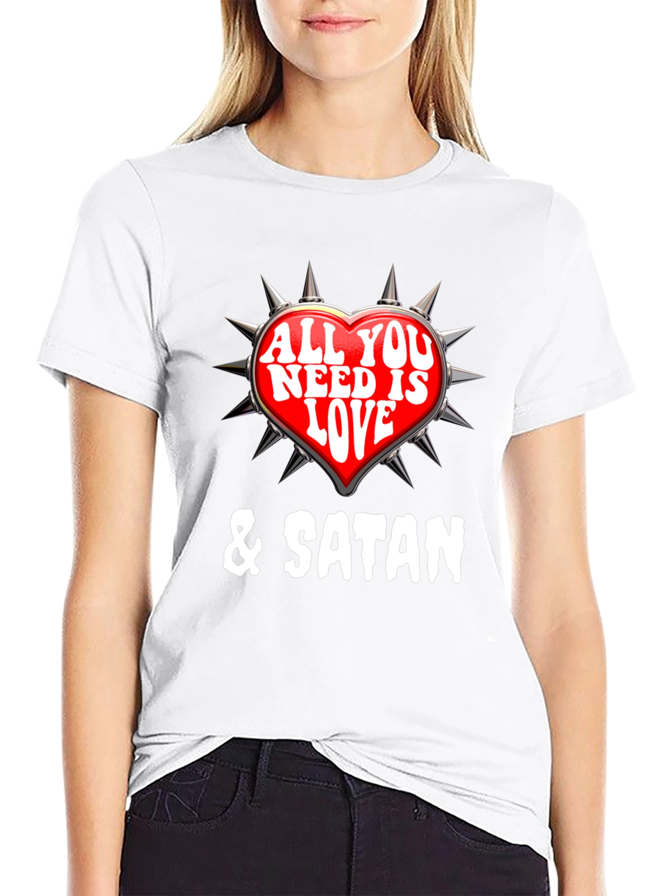 Love & Satan T-Shirt - Spiked Heart
