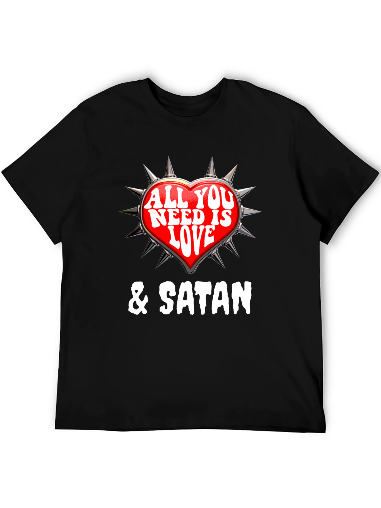 Love & Satan T-Shirt - Spiked Heart