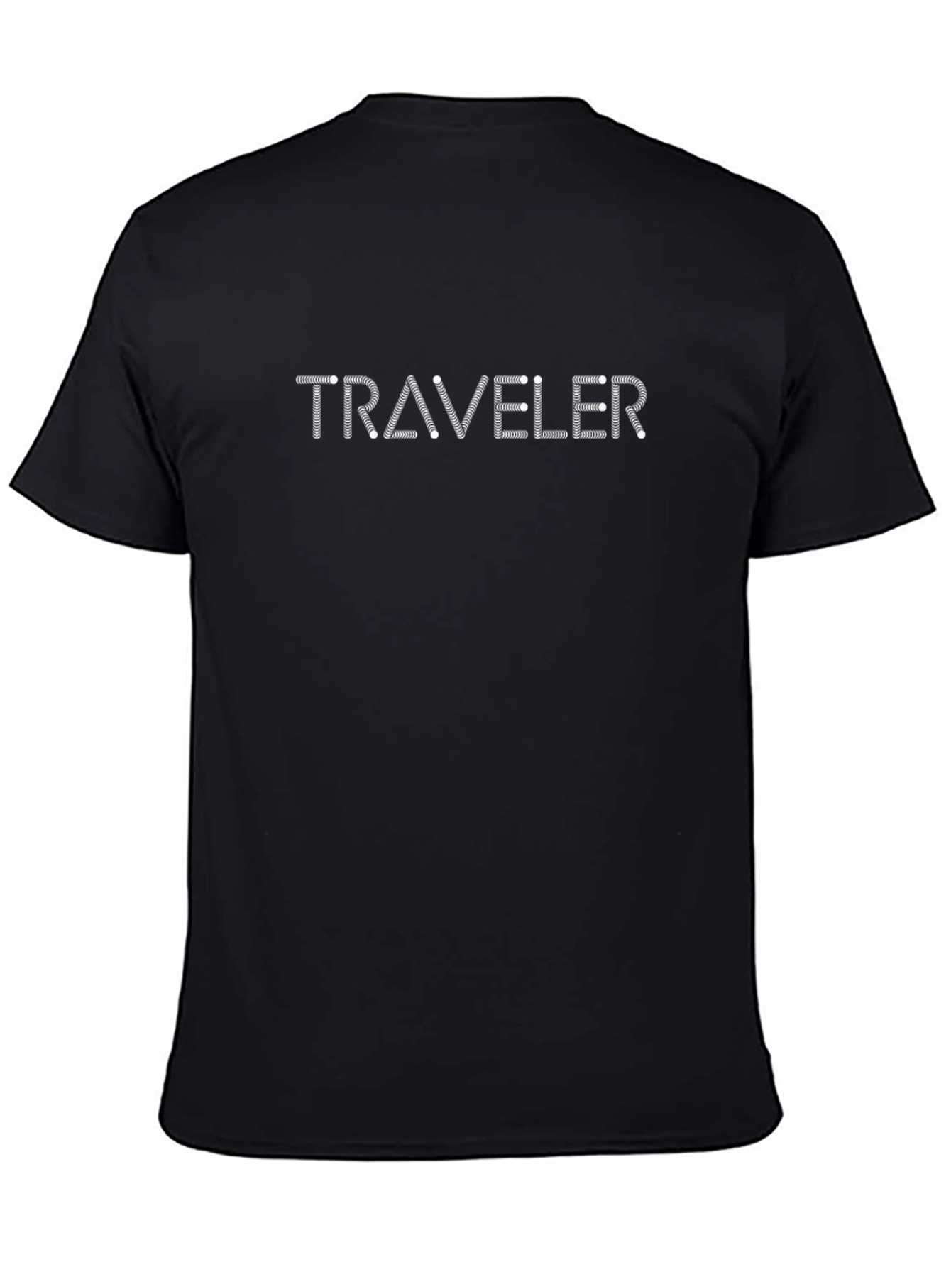 Traveler Graphic Print Black Tee