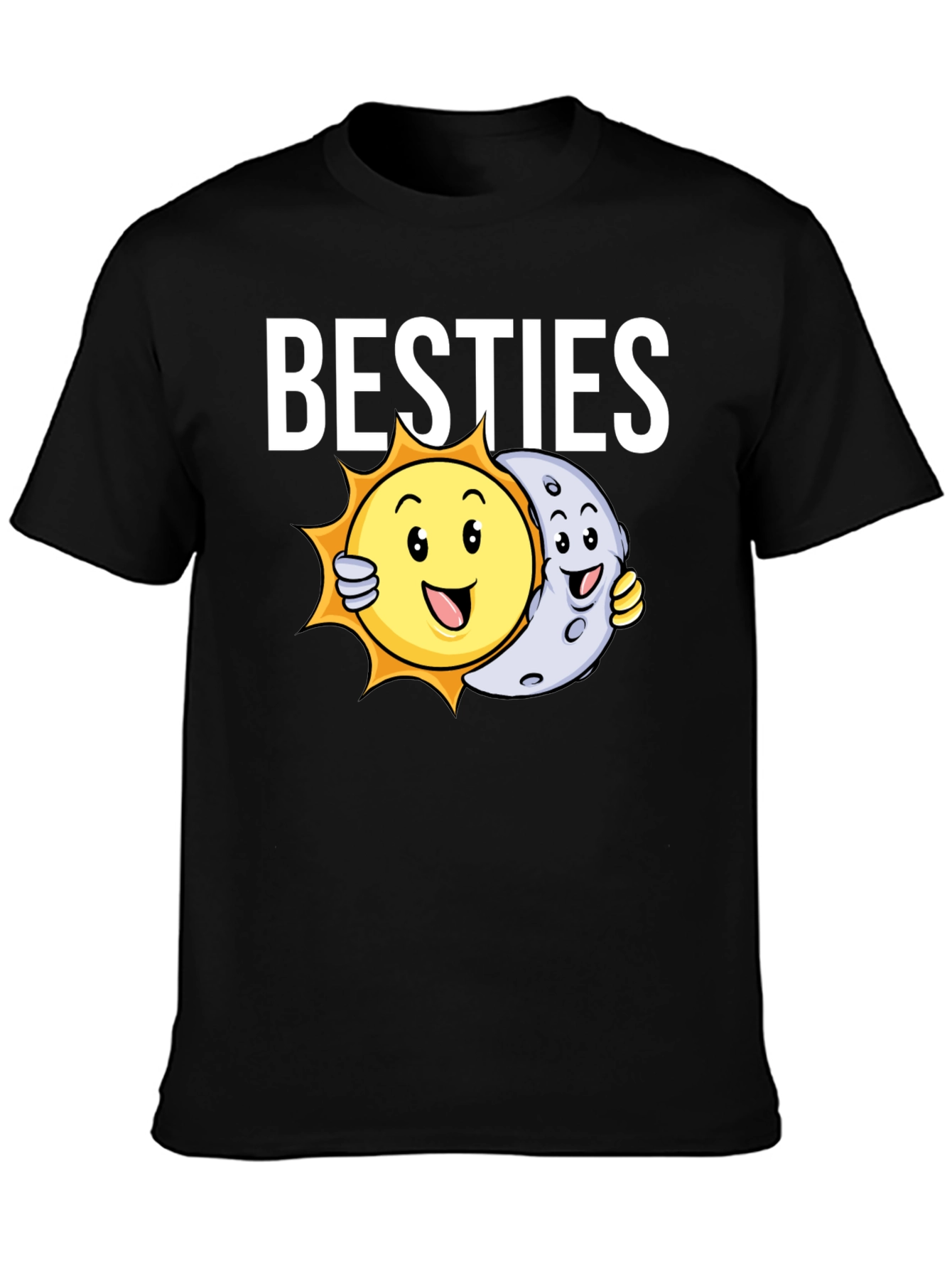Besties T-Shirt - Sun and Moon Graphic Tee