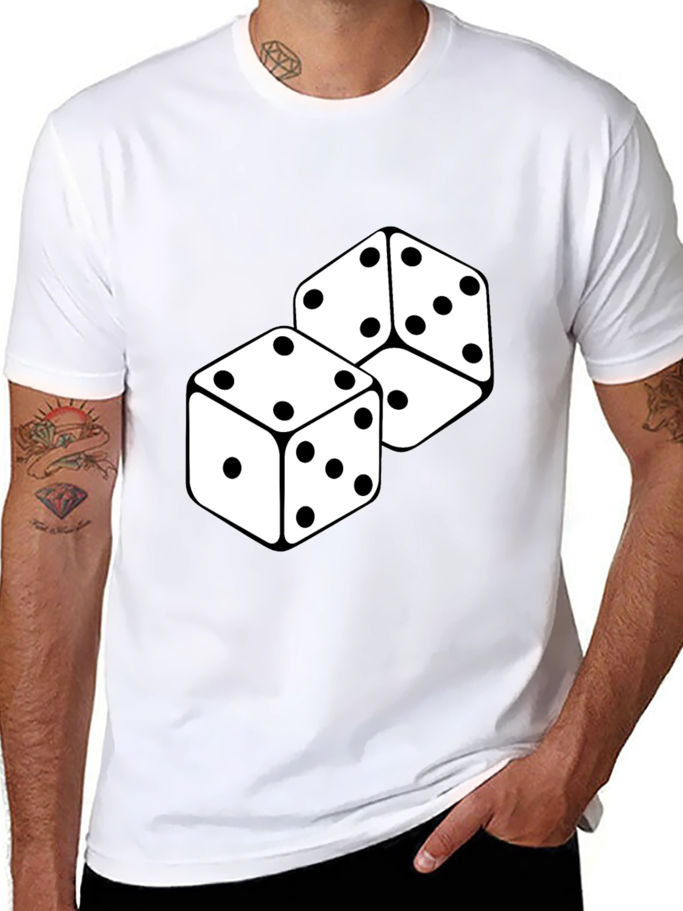 Dice Graphic Black T-Shirt
