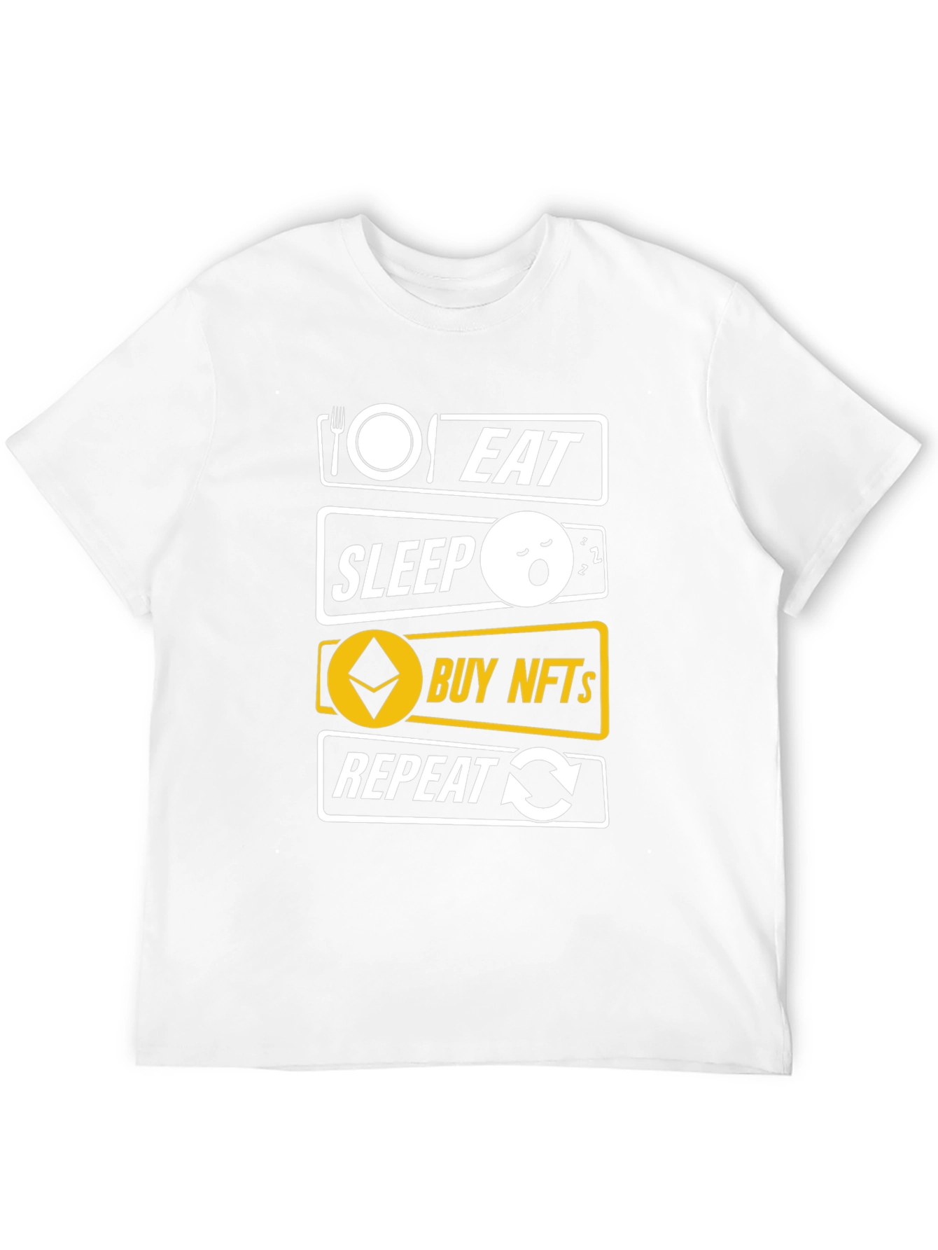 Eat Sleep Buy NFTs Repeat Black T-Shirt