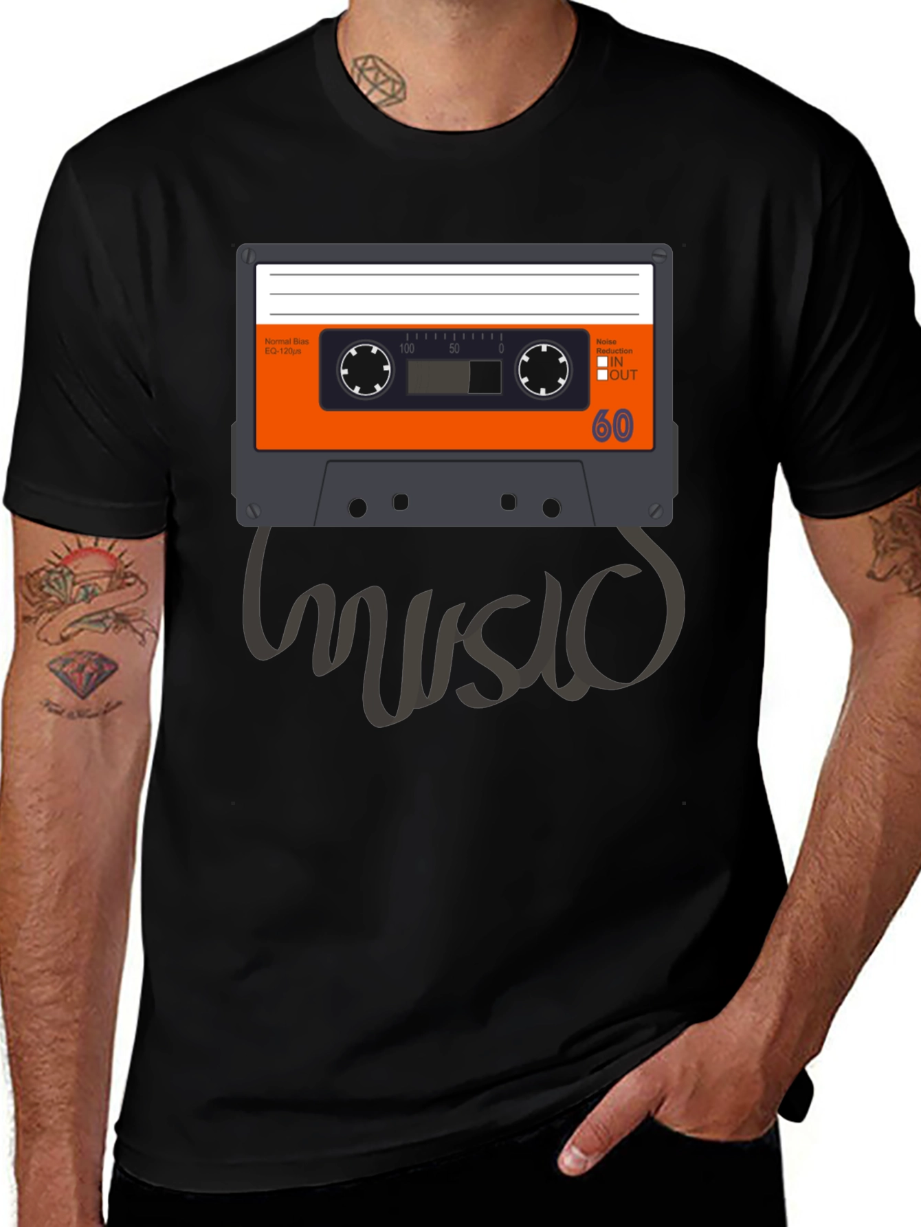 Retro Music Cassette Tape Graphic T-Shirt