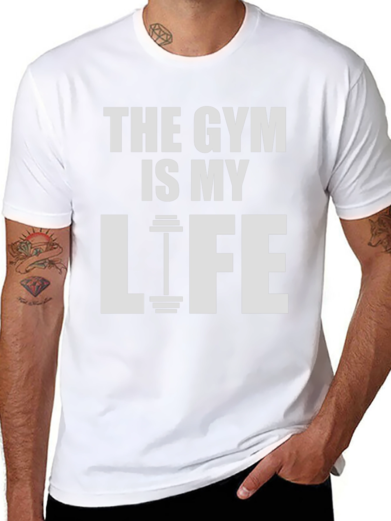 Gym Is My Life Black Graphic Tee