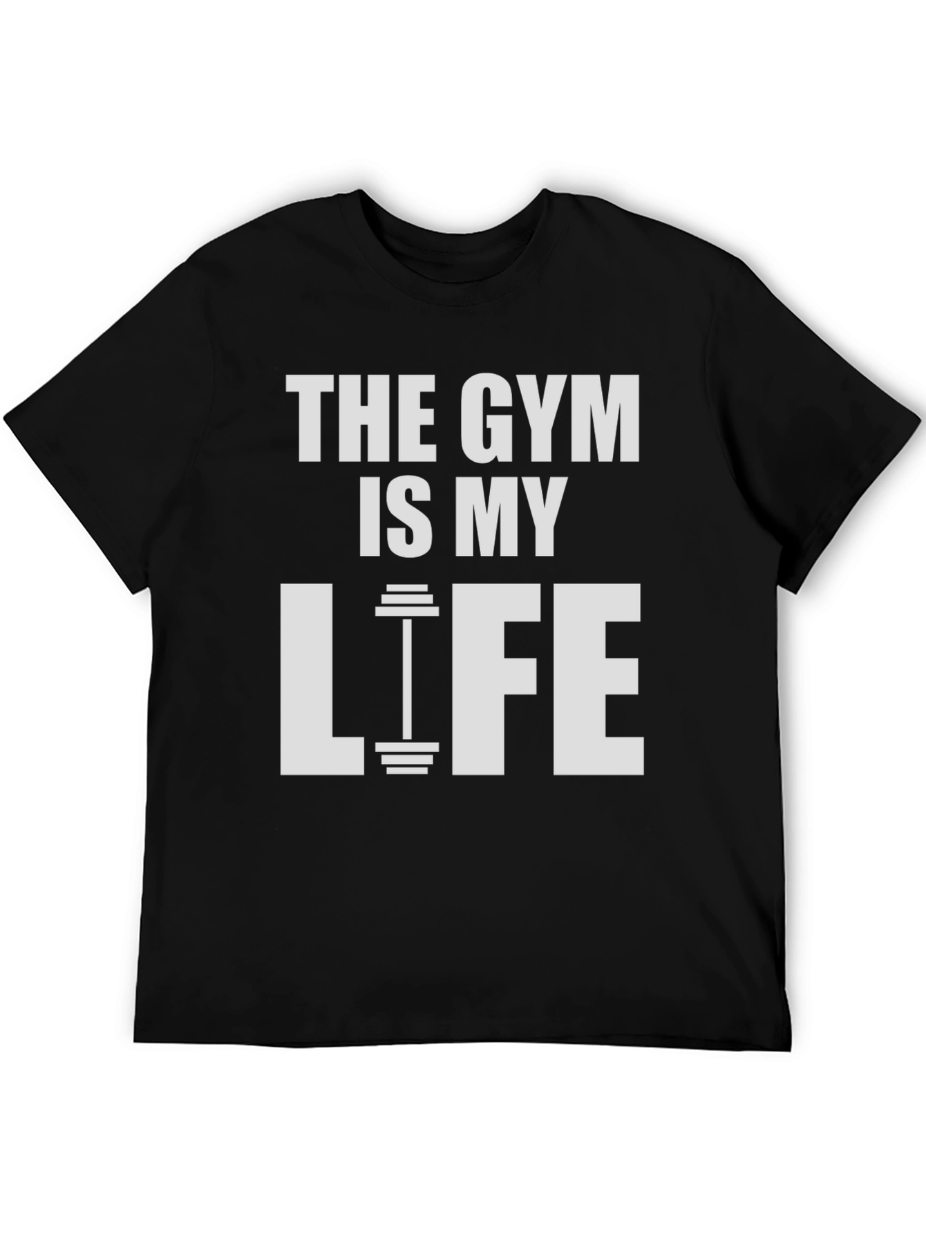 Gym Is My Life Black Graphic Tee