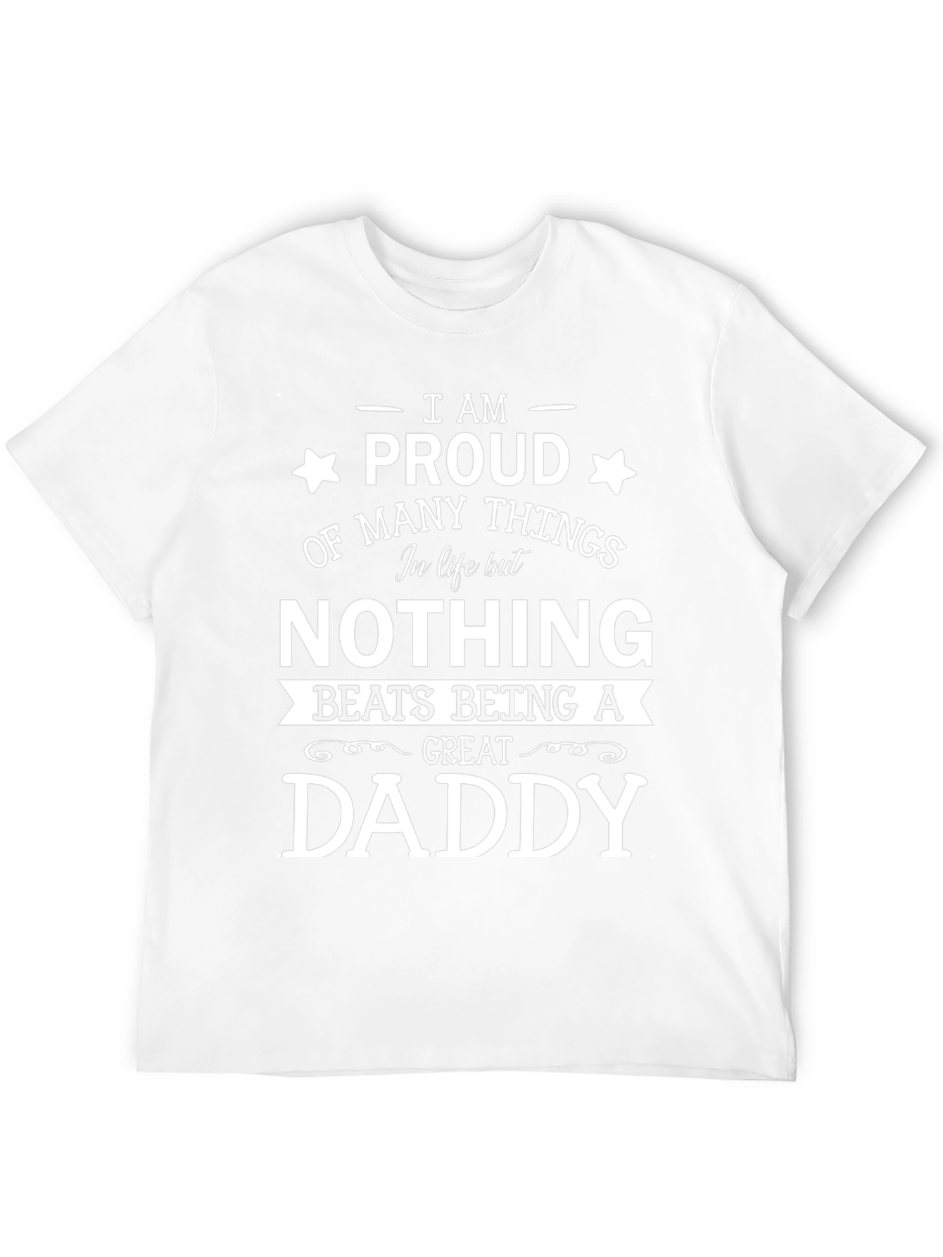 Proud Daddy Graphic Tee - Black Cotton T-Shirt