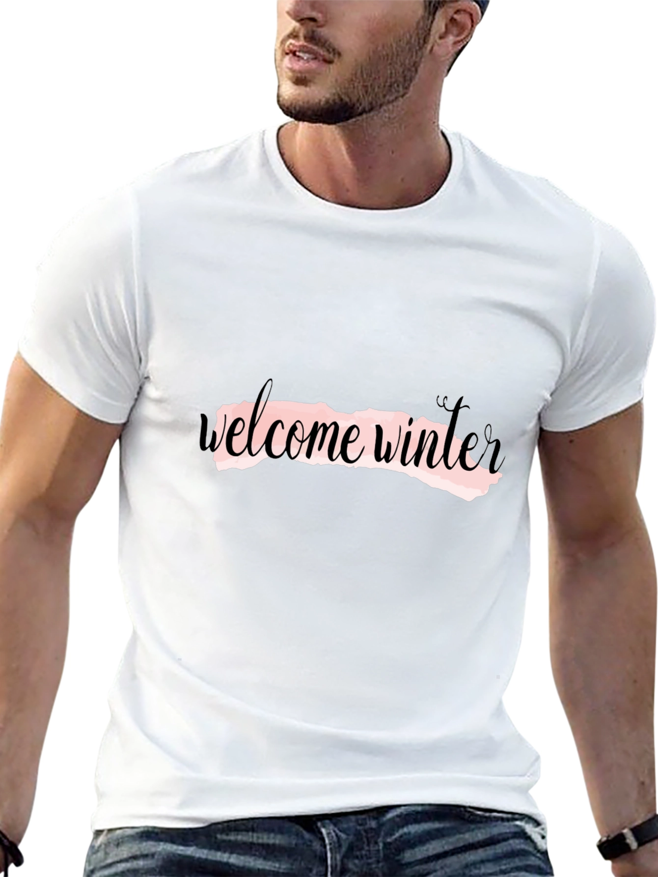 Welcome Winter Black Graphic Tee