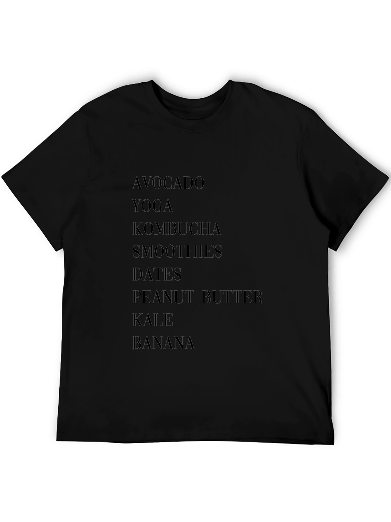 Healthy Lifestyle Black Graphic T-Shirt