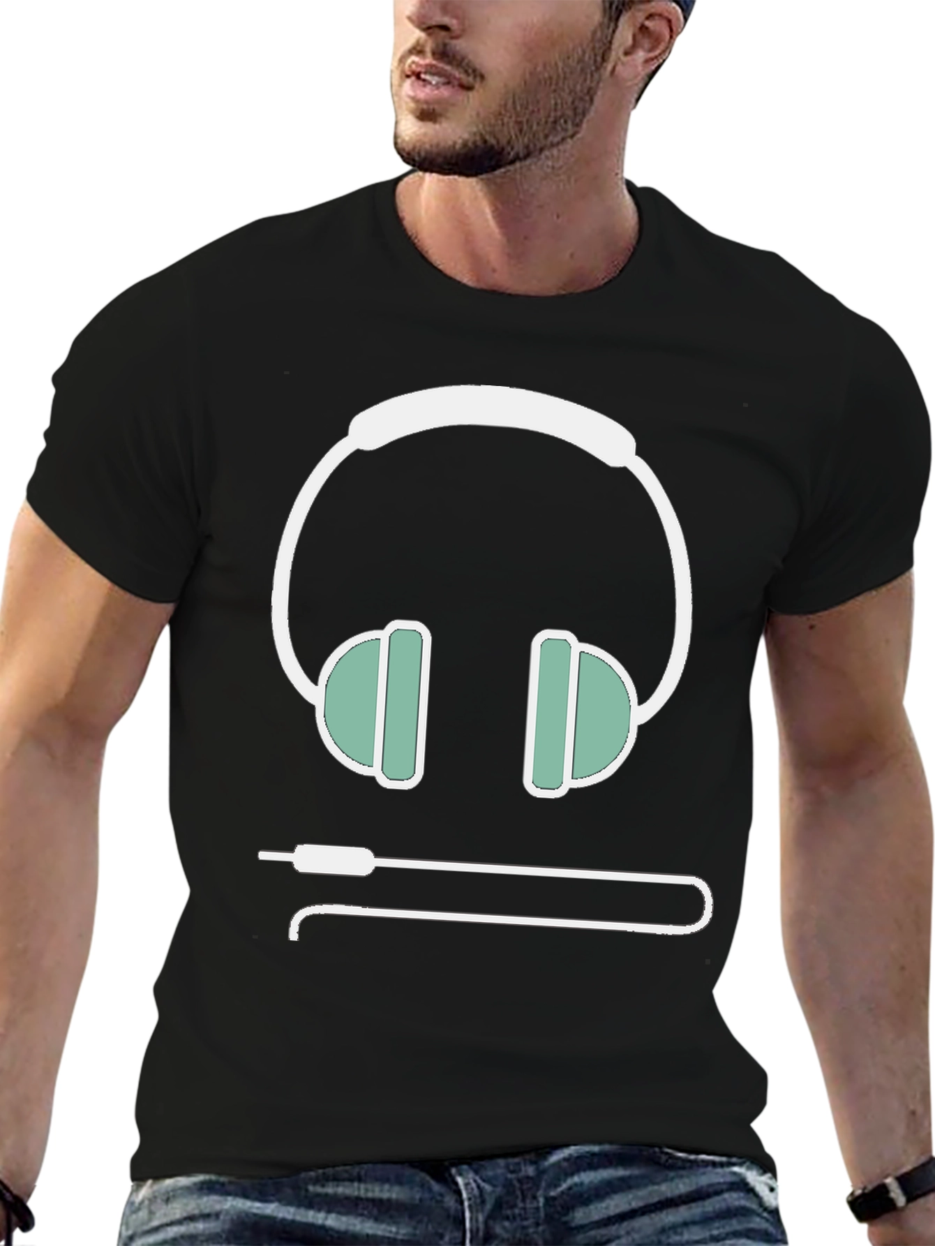 Headphone Graphic Tee - Music Lovers T-Shirt