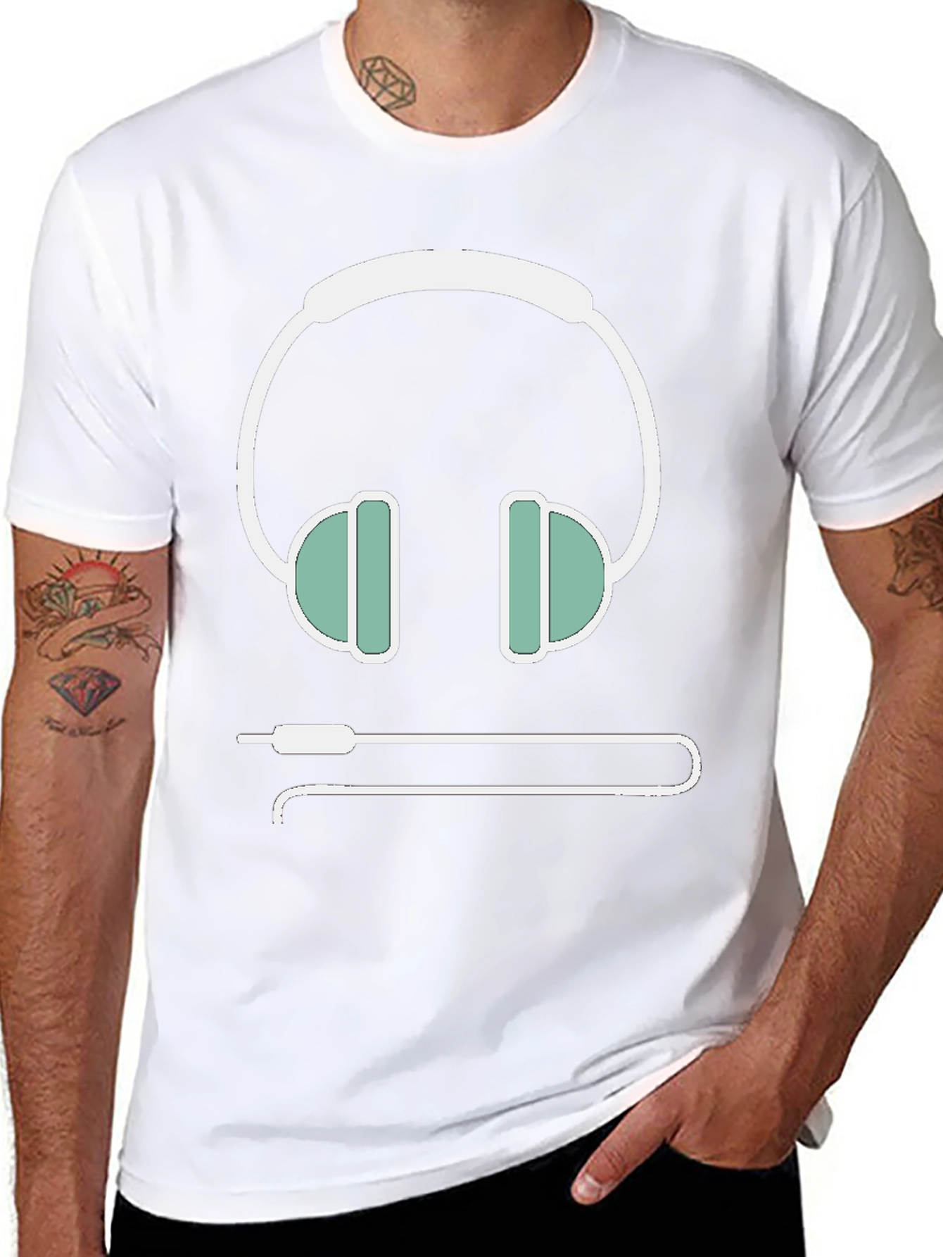Headphone Graphic Tee - Music Lovers T-Shirt