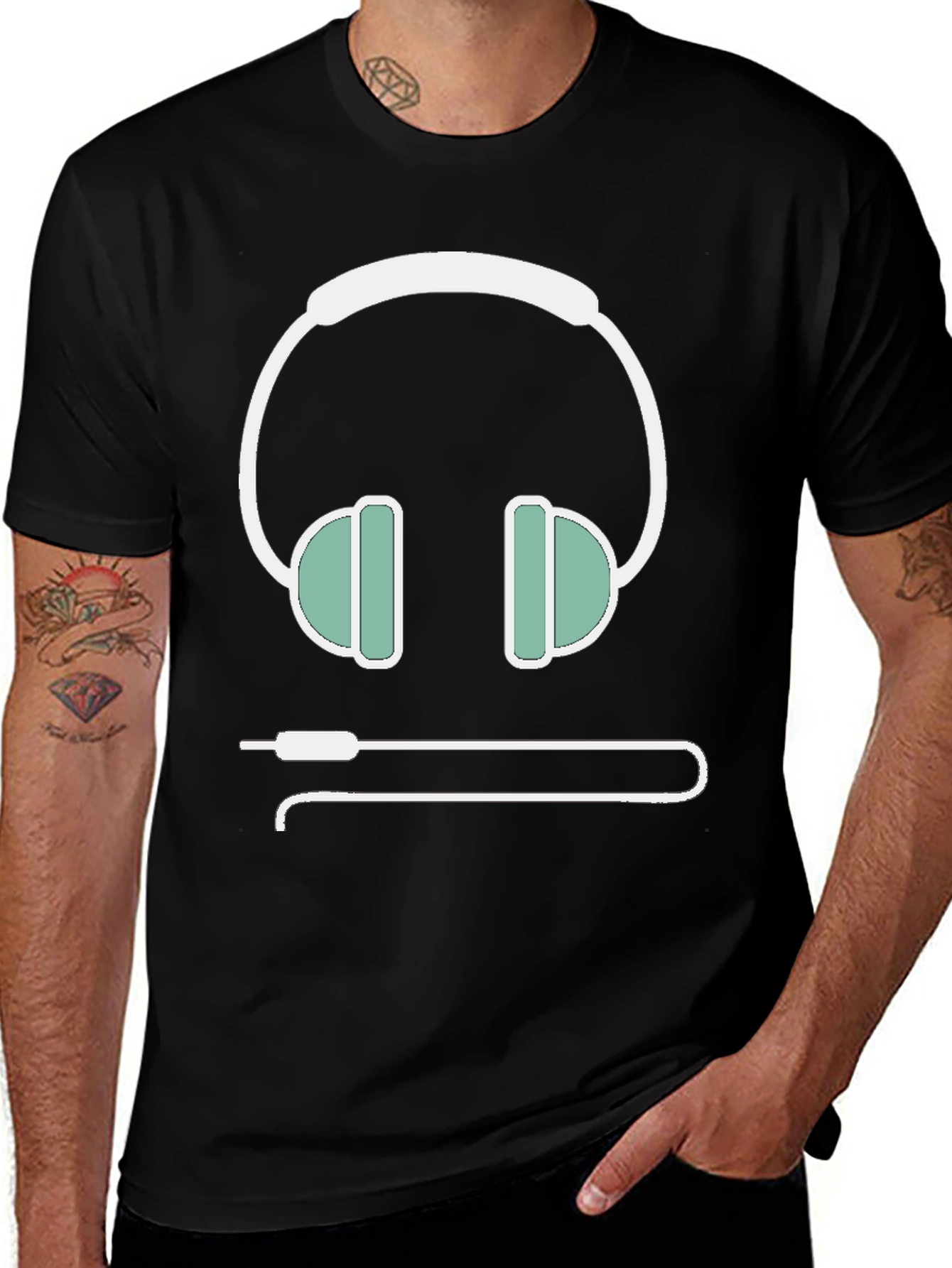 Headphone Graphic Tee - Music Lovers T-Shirt