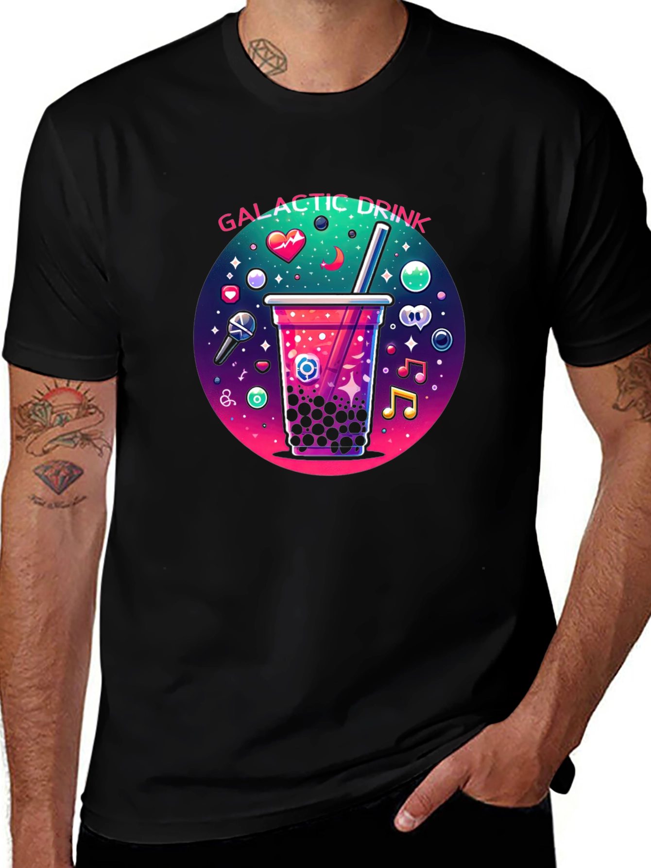 Galactic Bubble Tea Graphic Tee - Unisex