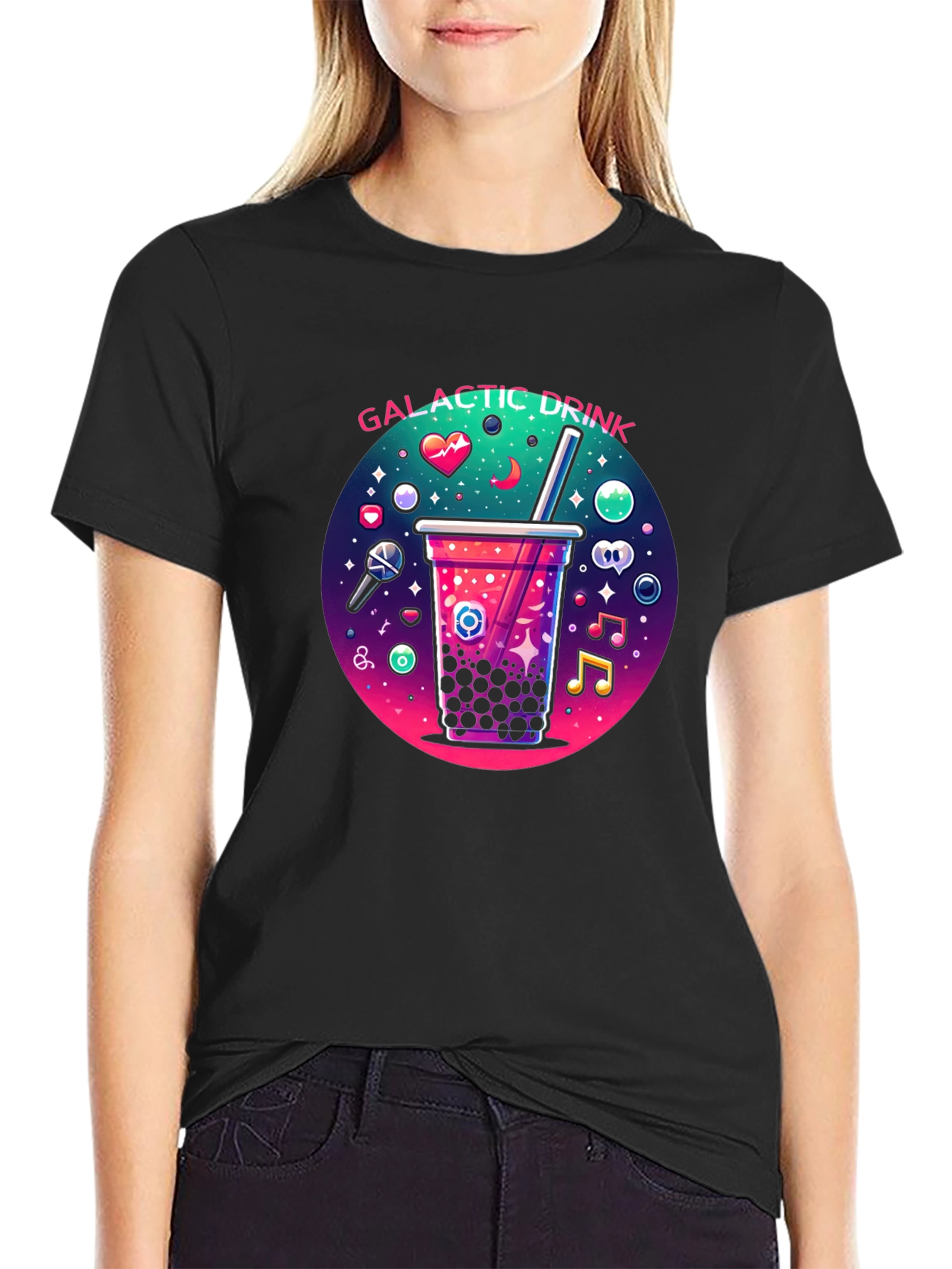 Galactic Bubble Tea Graphic Tee - Unisex