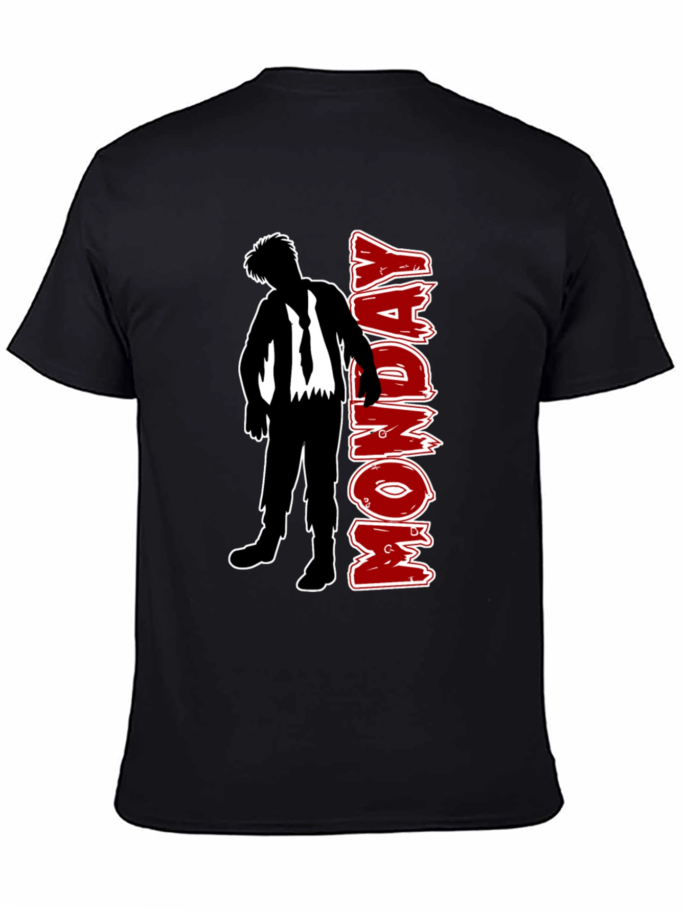 Monday Zombie Graphic Tee - Black Crew Neck