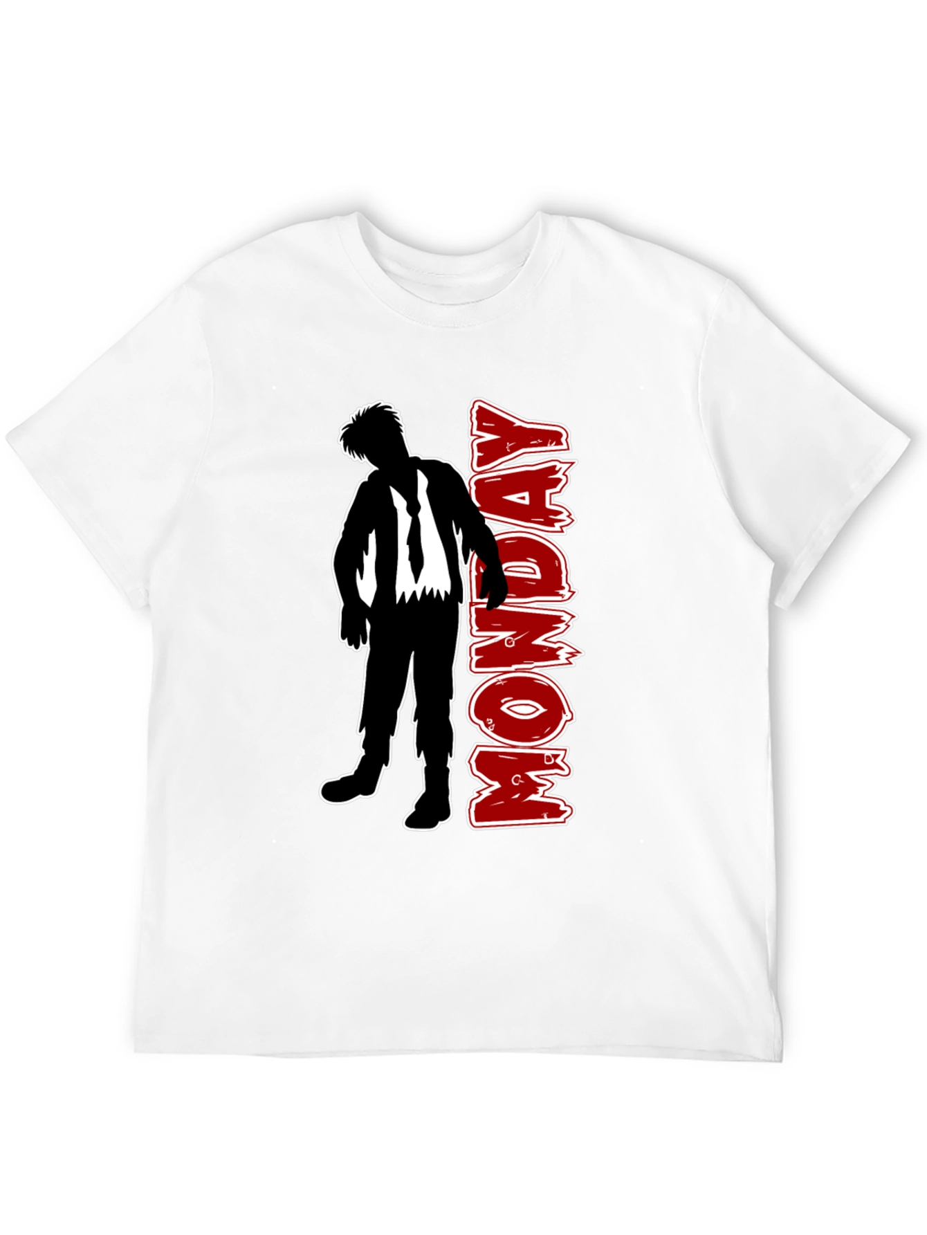 Monday Zombie Graphic Tee - Black Crew Neck