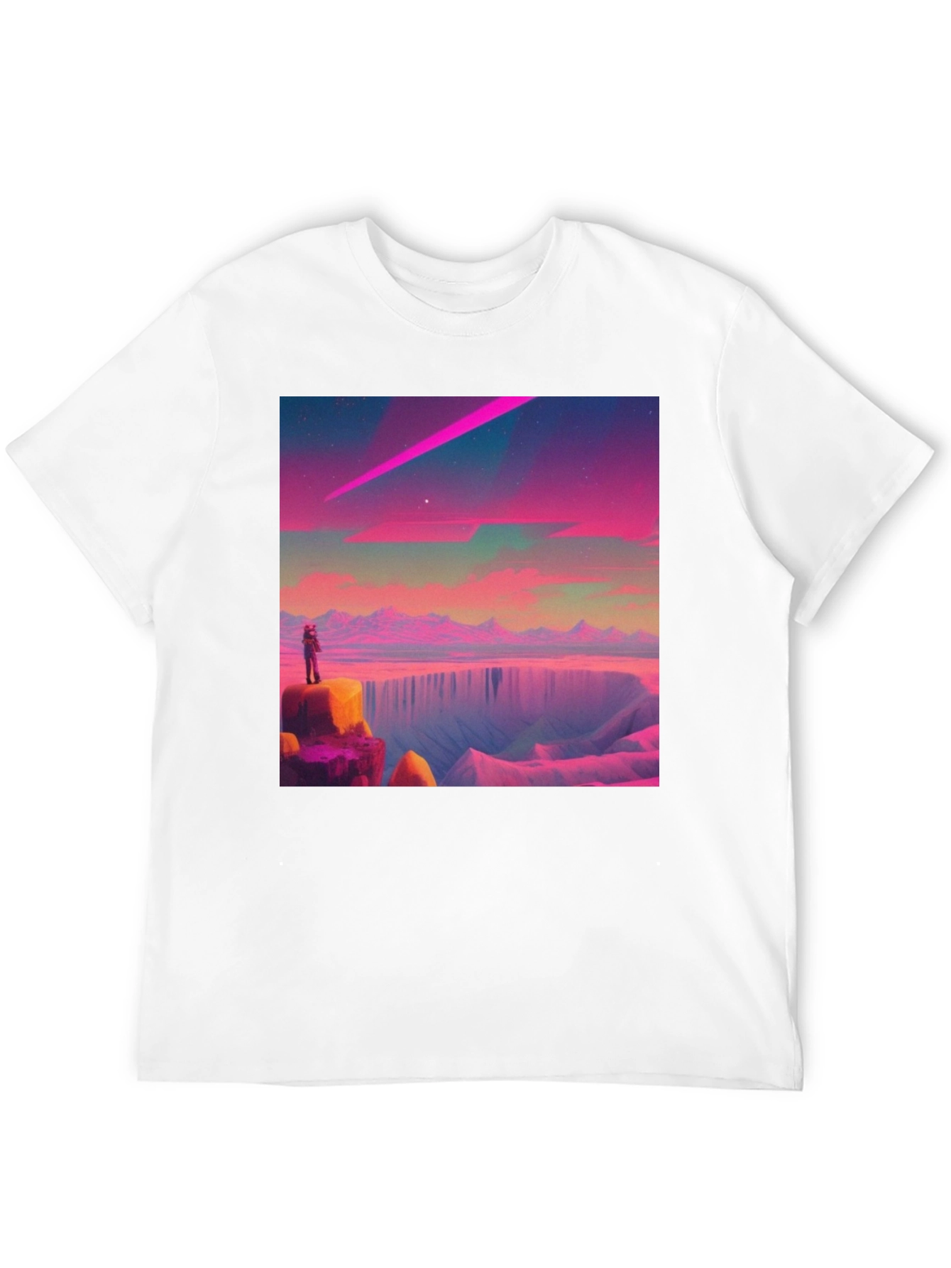 Cosmic Dreamscape Graphic Tee - Black