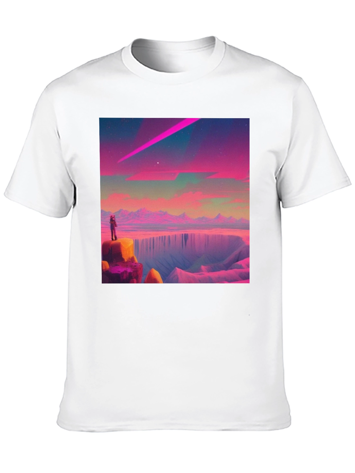 Cosmic Dreamscape Graphic Tee - Black