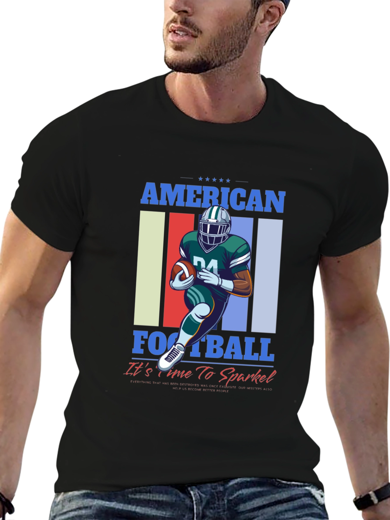 American Football Graphic Tee - Sparkle Time!