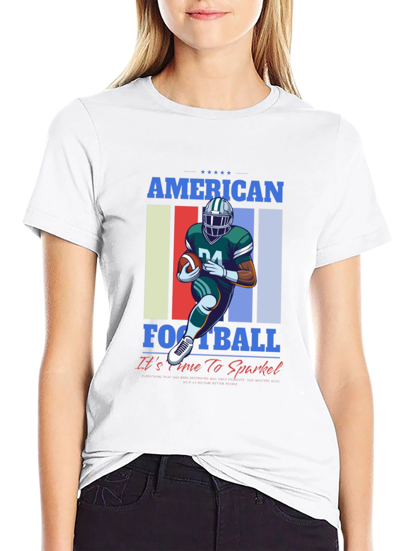American Football Graphic Tee - Sparkle Time!
