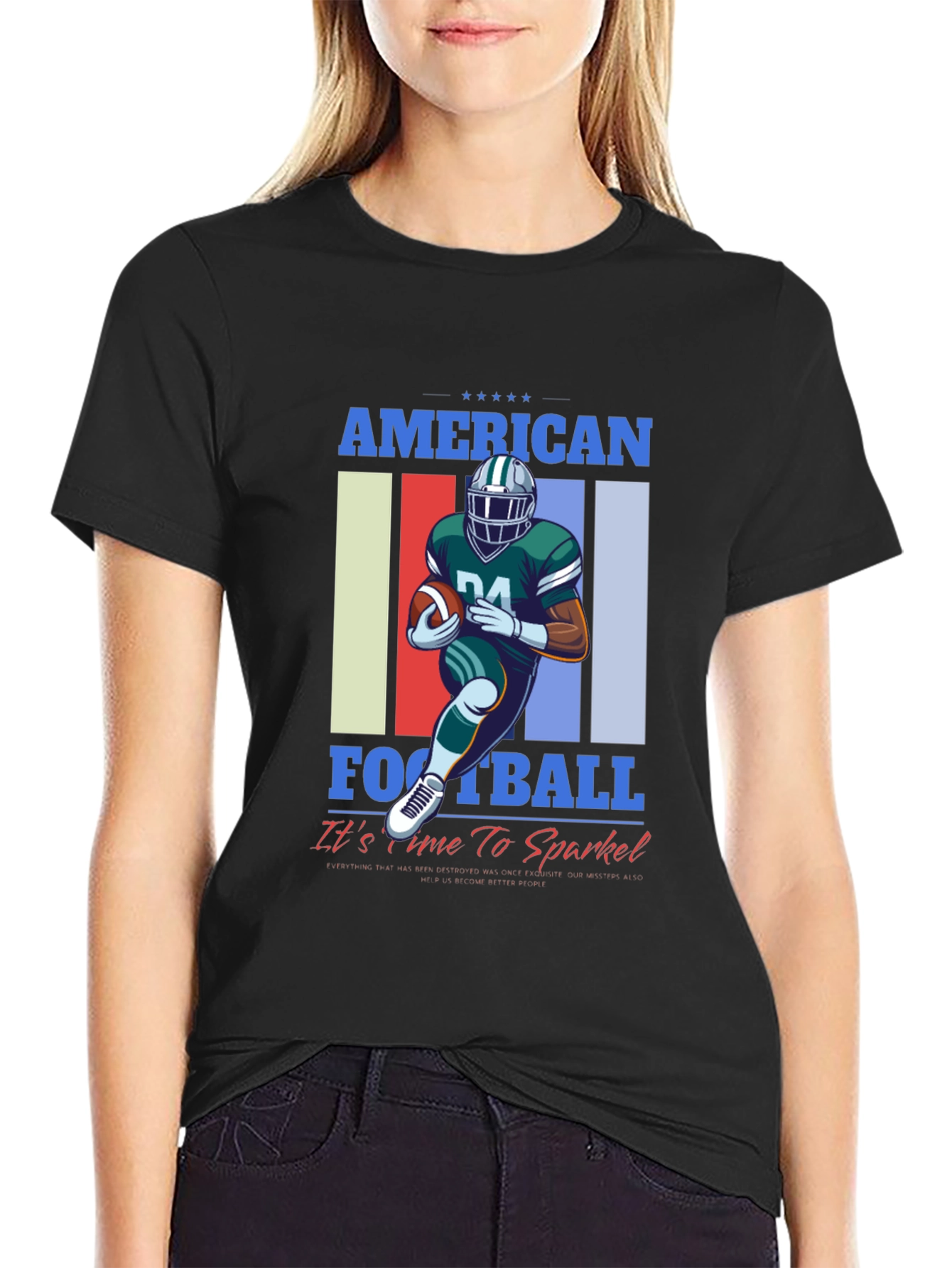 American Football Graphic Tee - Sparkle Time!