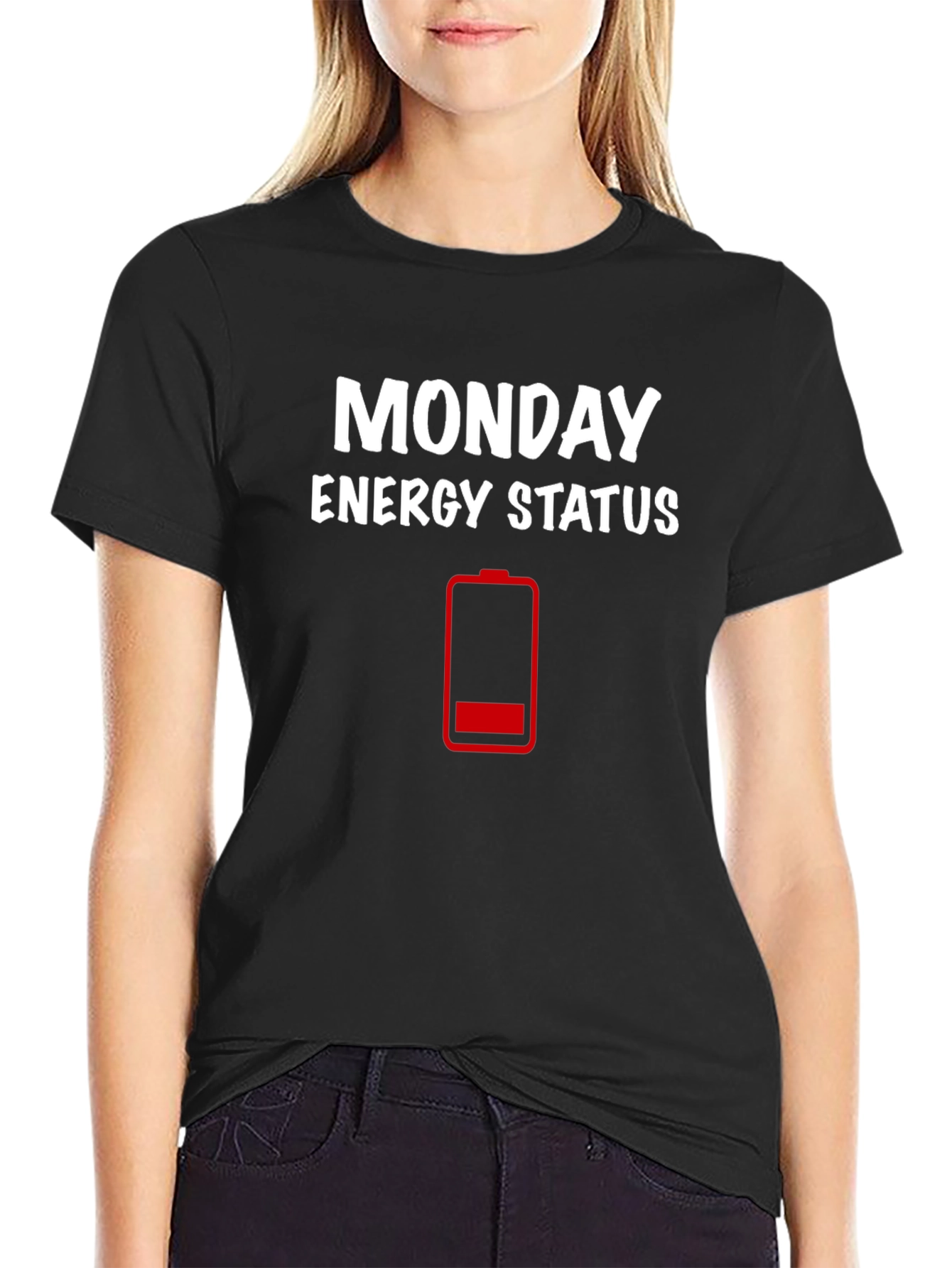 Monday Energy Status T-Shirt - Funny Graphic Tee