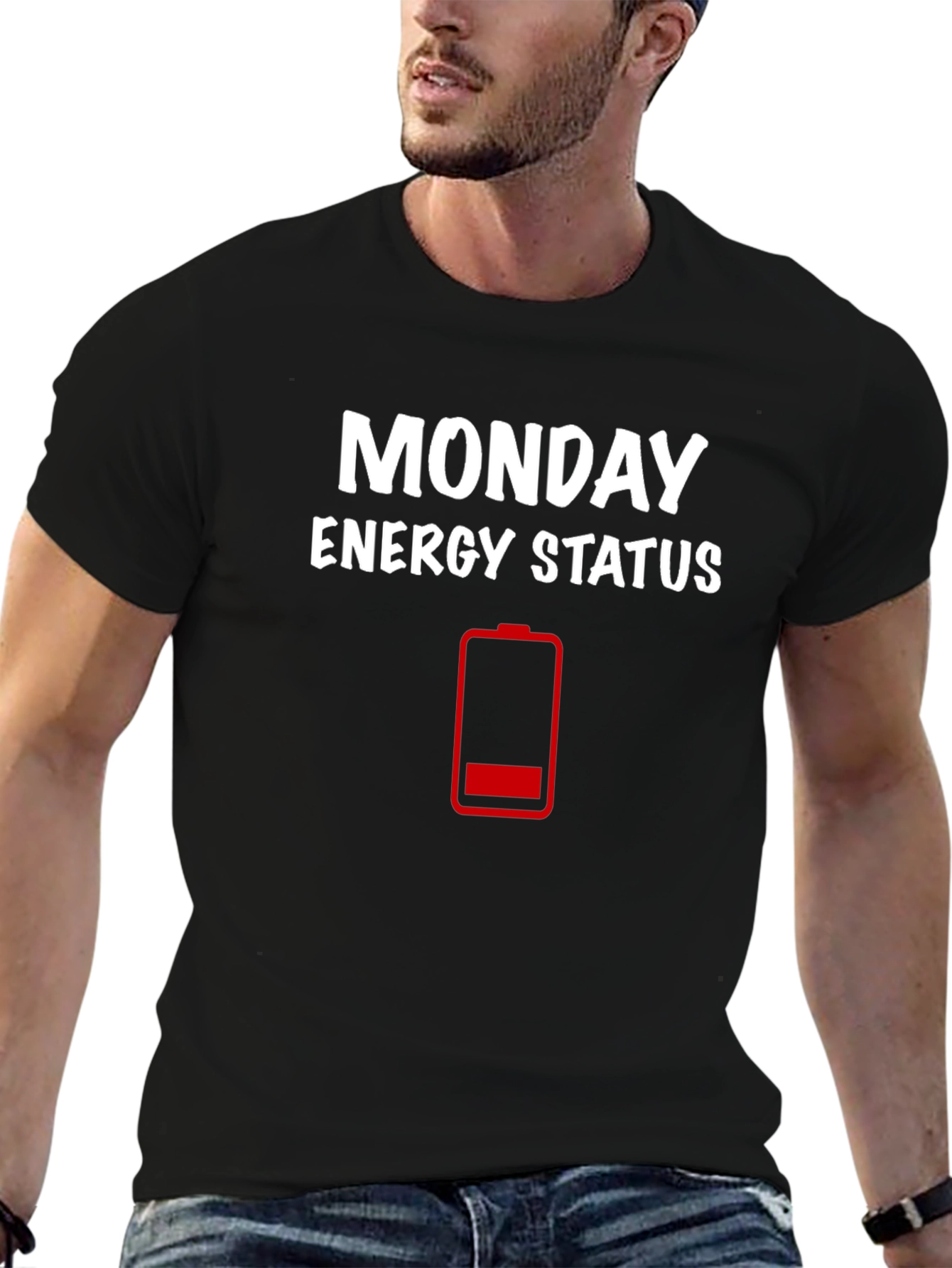 Monday Energy Status T-Shirt - Funny Graphic Tee