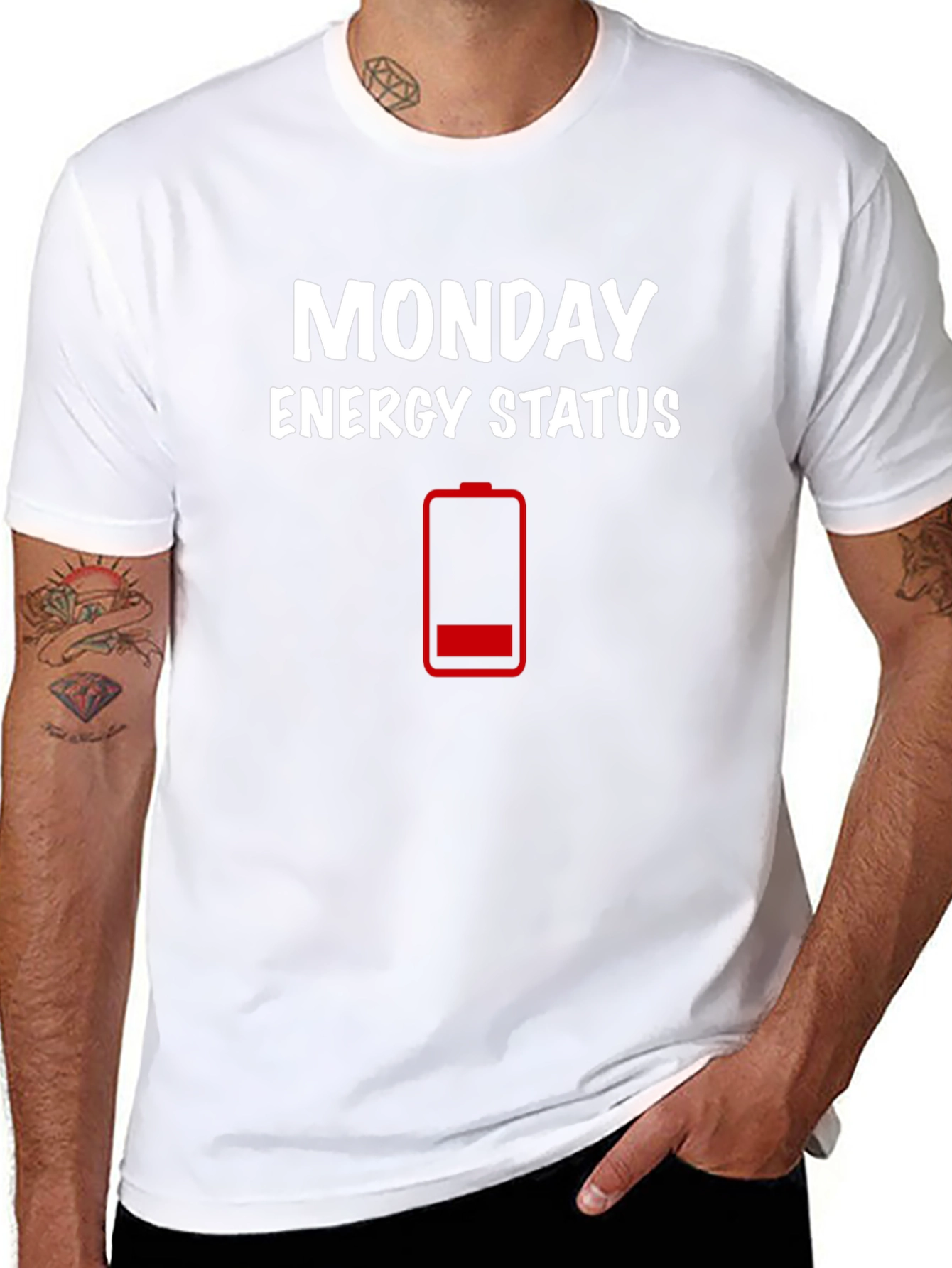 Monday Energy Status T-Shirt - Funny Graphic Tee