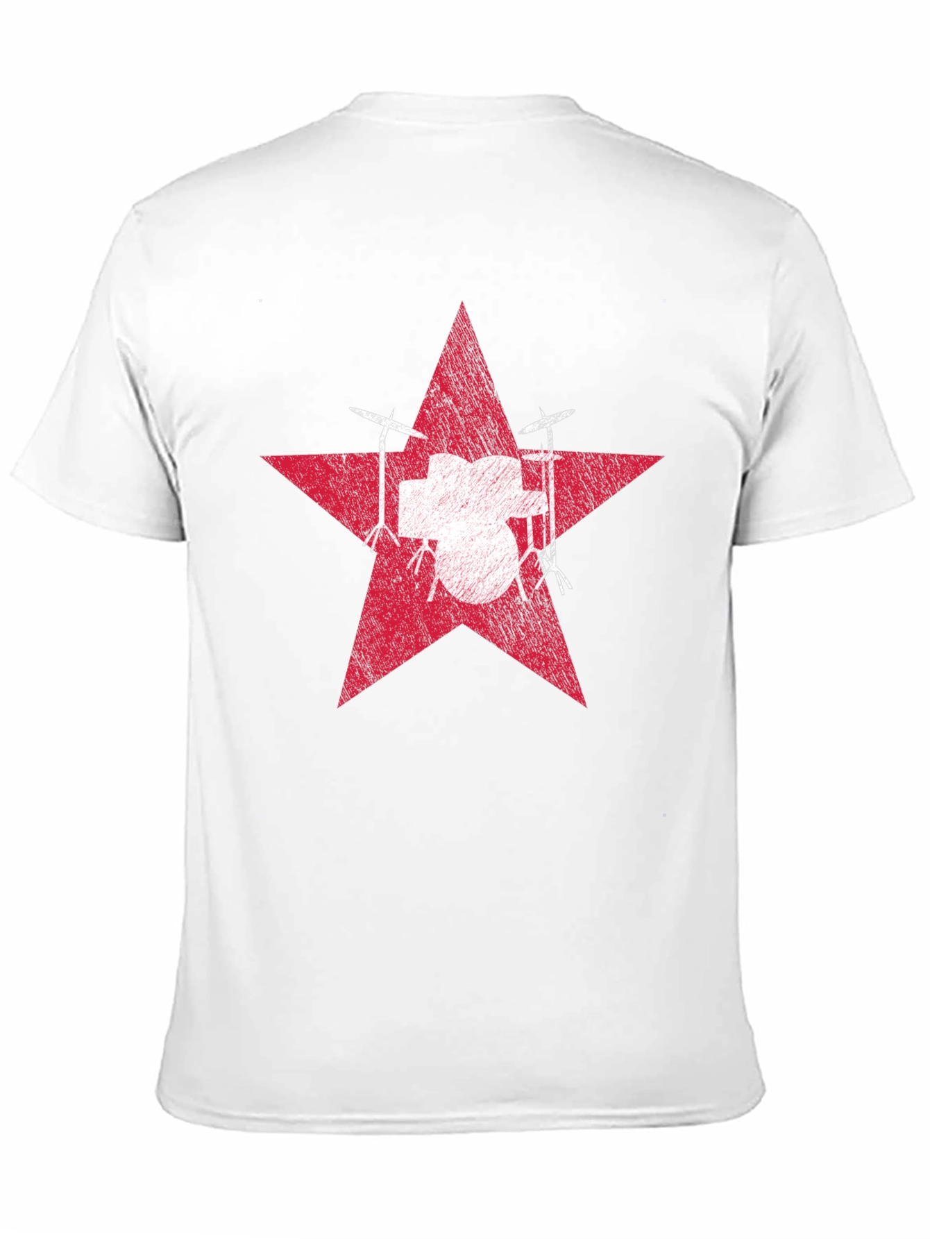 Red Star Drum Set Graphic Tee - Black