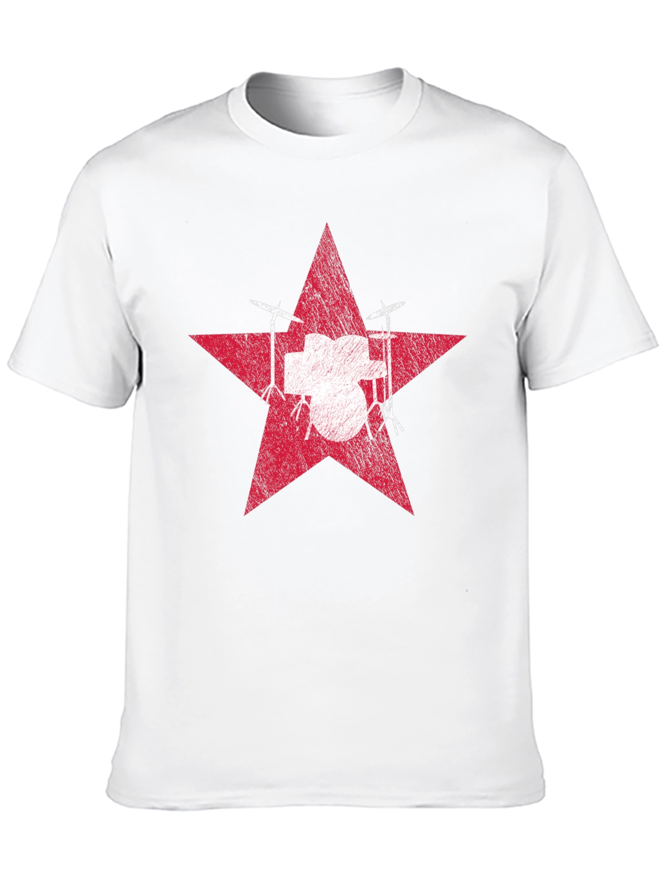 Red Star Drum Set Graphic Tee - Black
