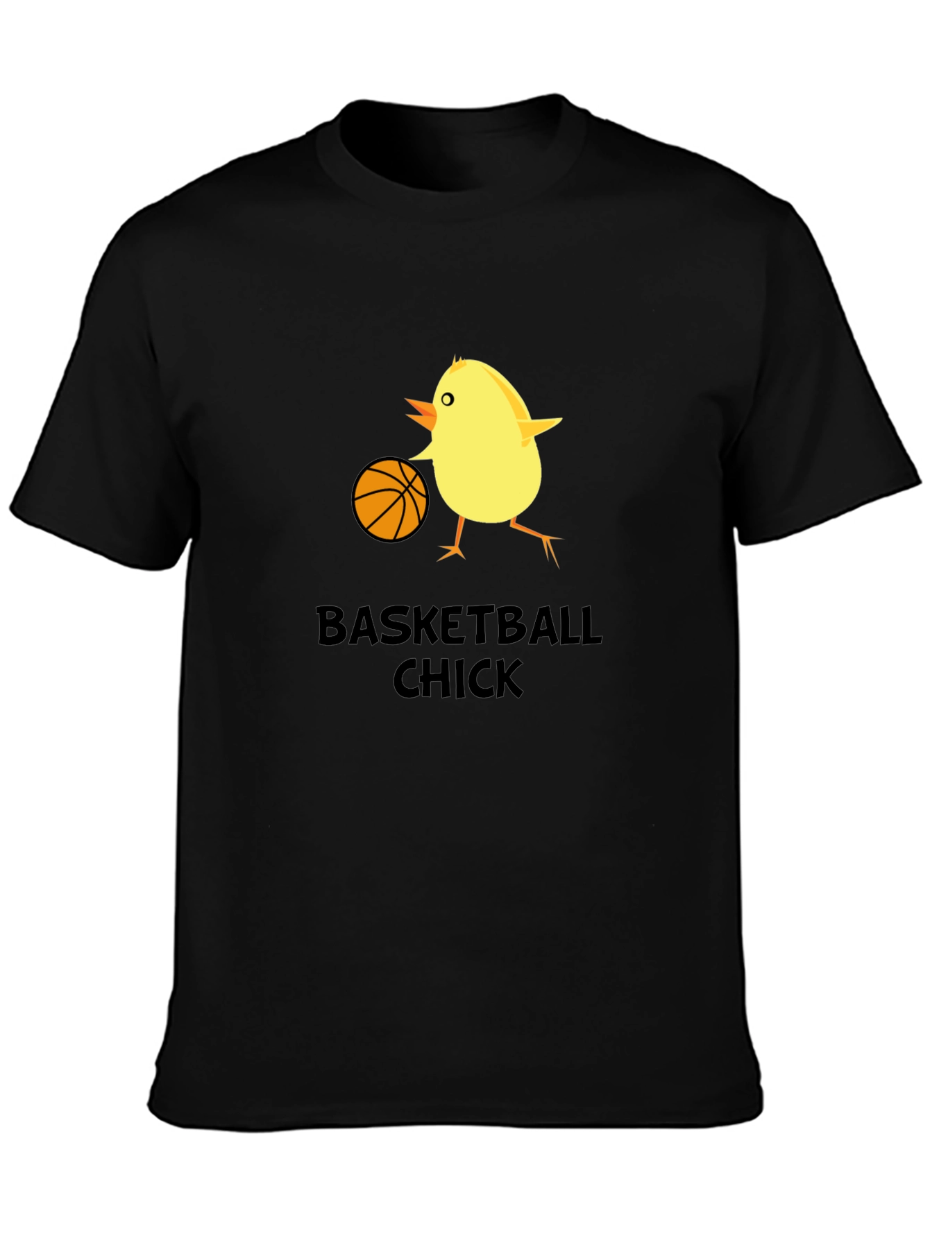 Basketball Chick Novelty Graphic T-Shirt