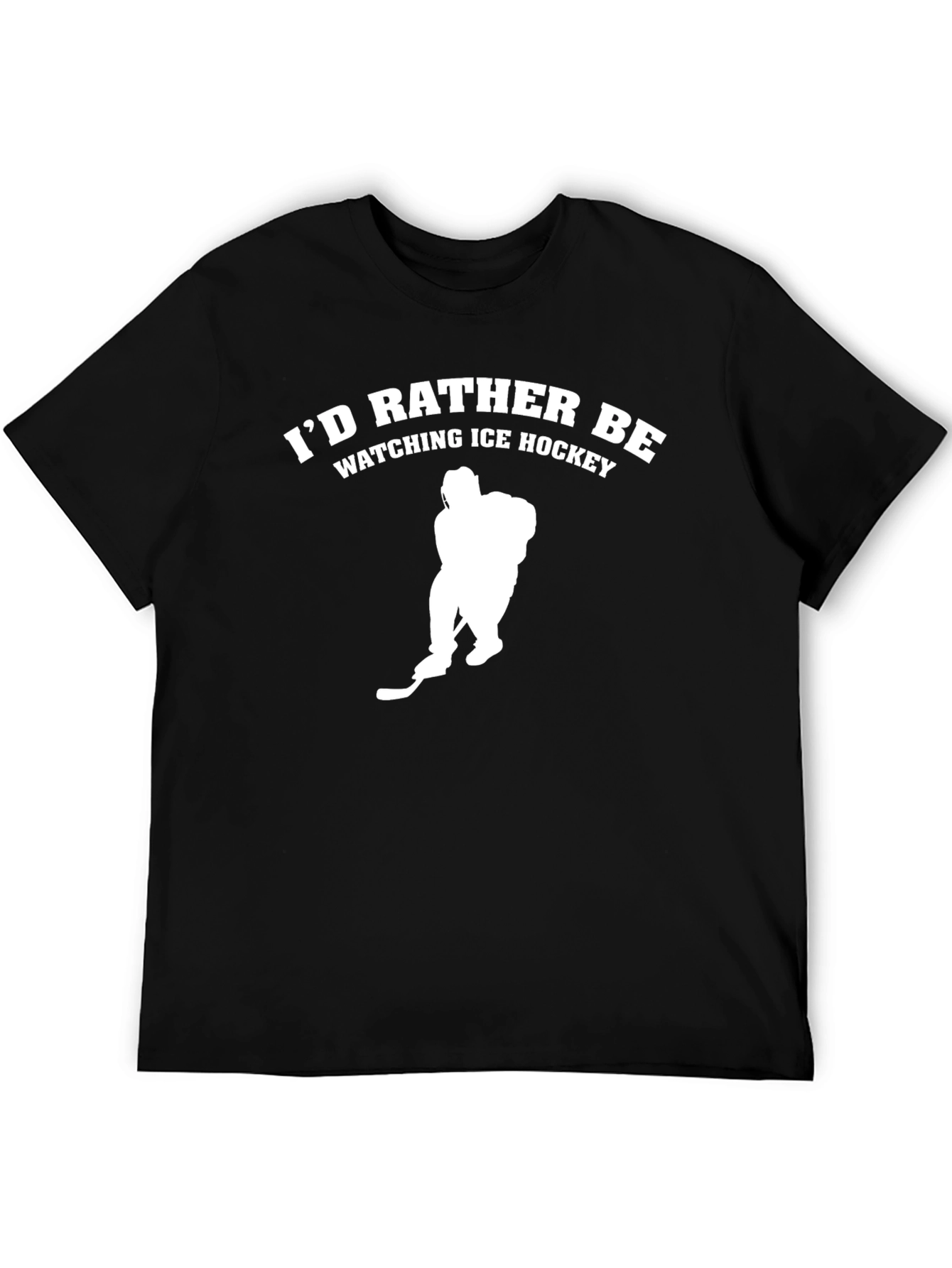Ice Hockey Fan T-Shirt - Black Tee