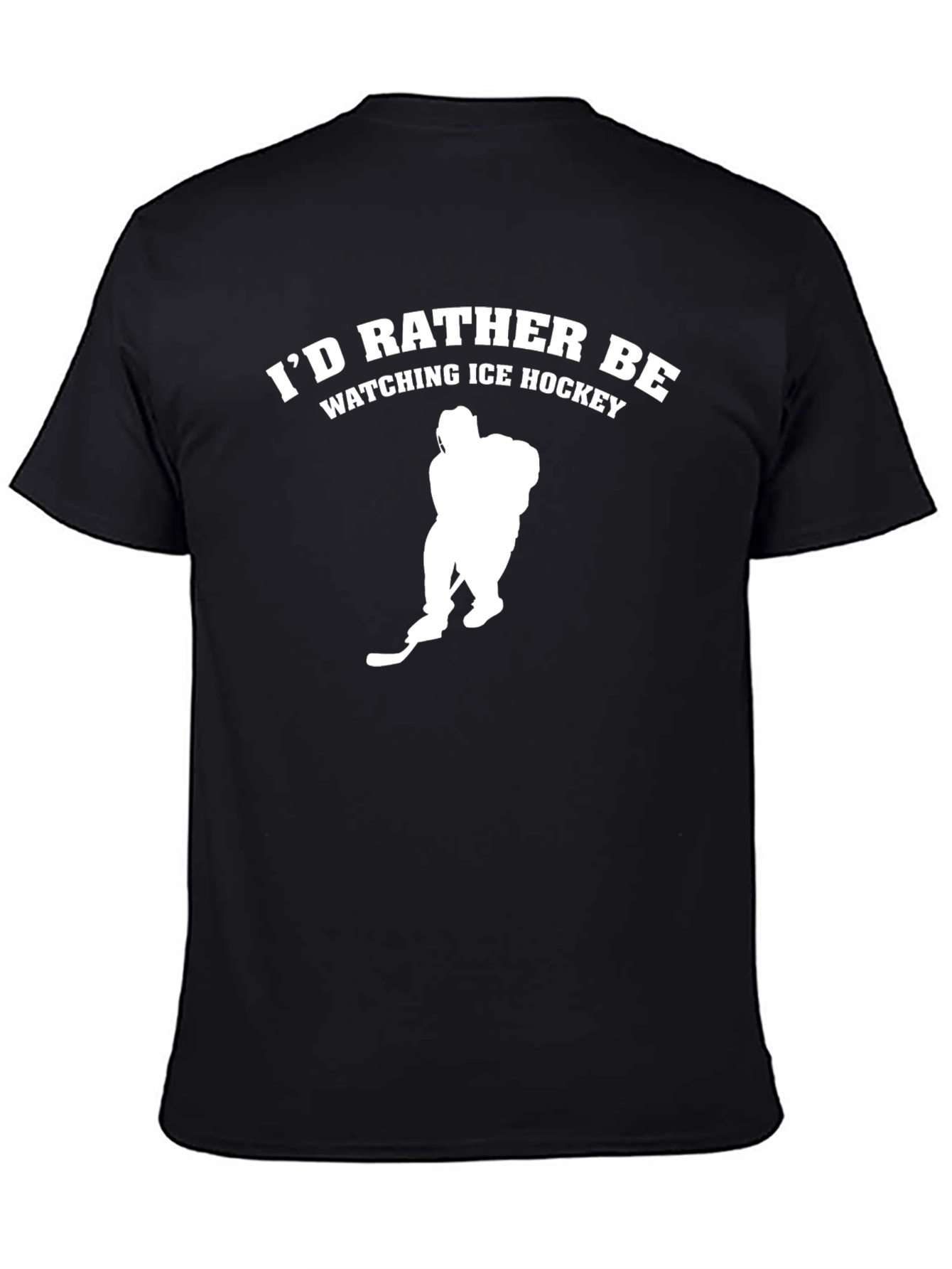 Ice Hockey Fan T-Shirt - Black Tee