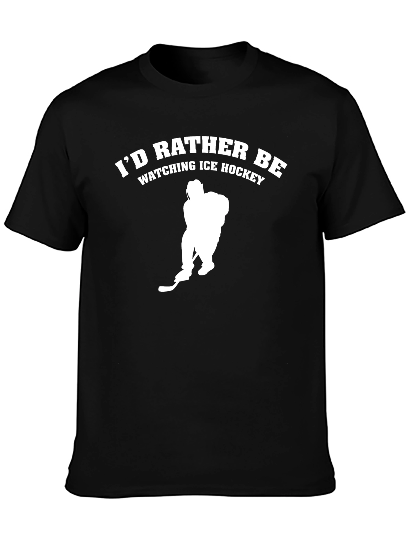 Ice Hockey Fan T-Shirt - Black Tee