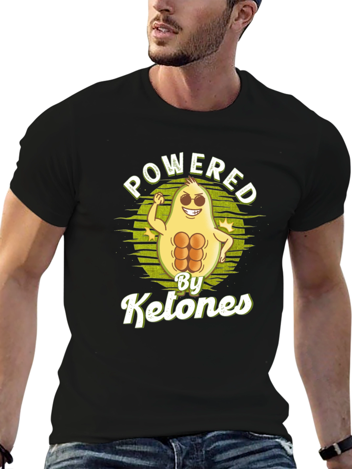Powered by Ketones Avocado Graphic Tee