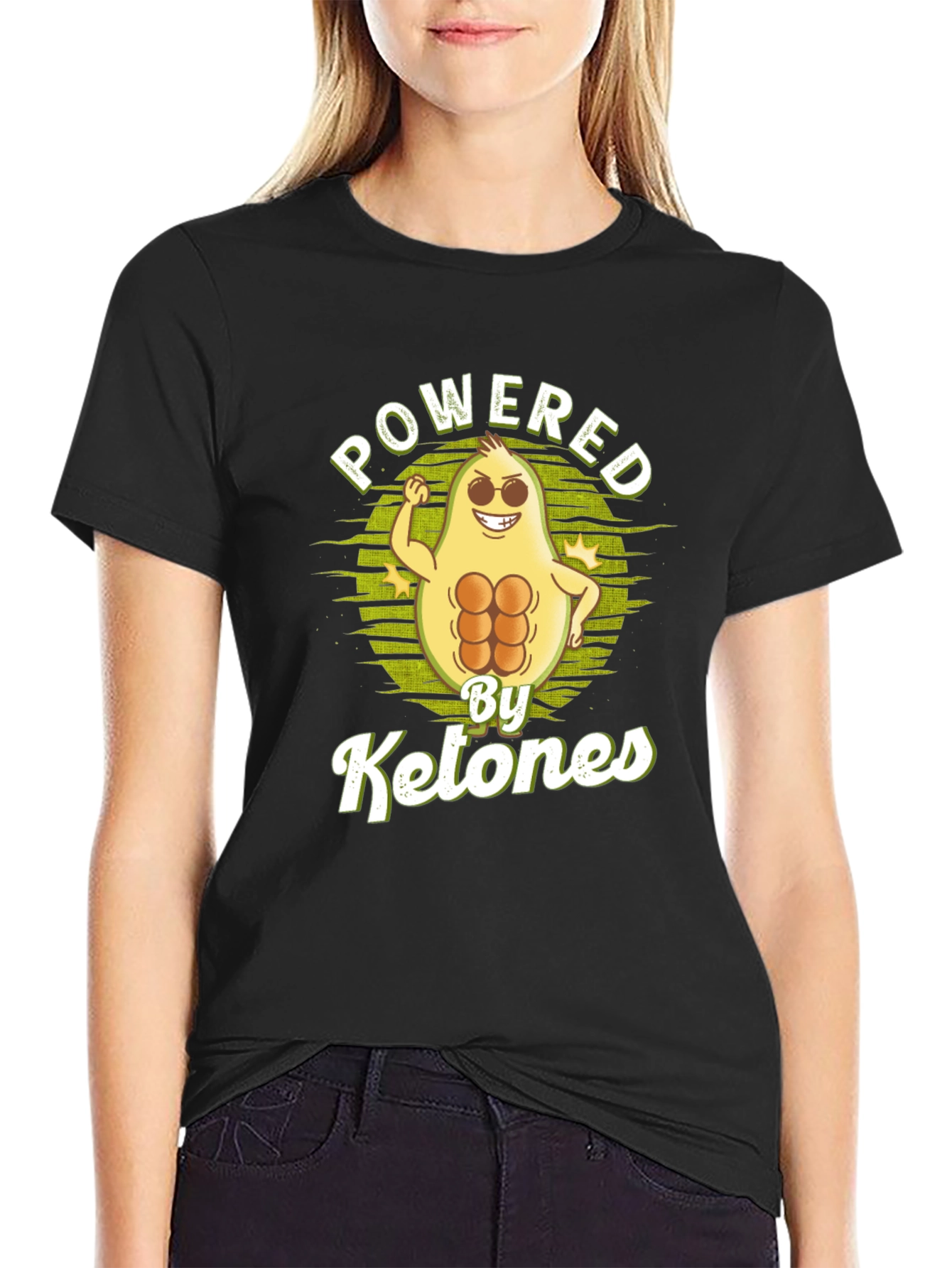 Powered by Ketones Avocado Graphic Tee