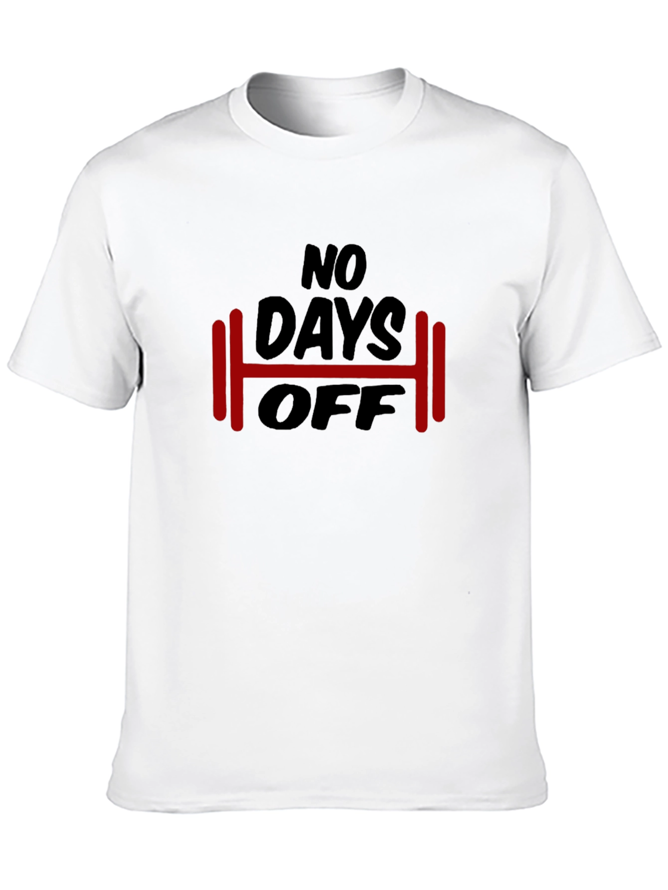 No Days Off Black T-Shirt - Fitness Motivation