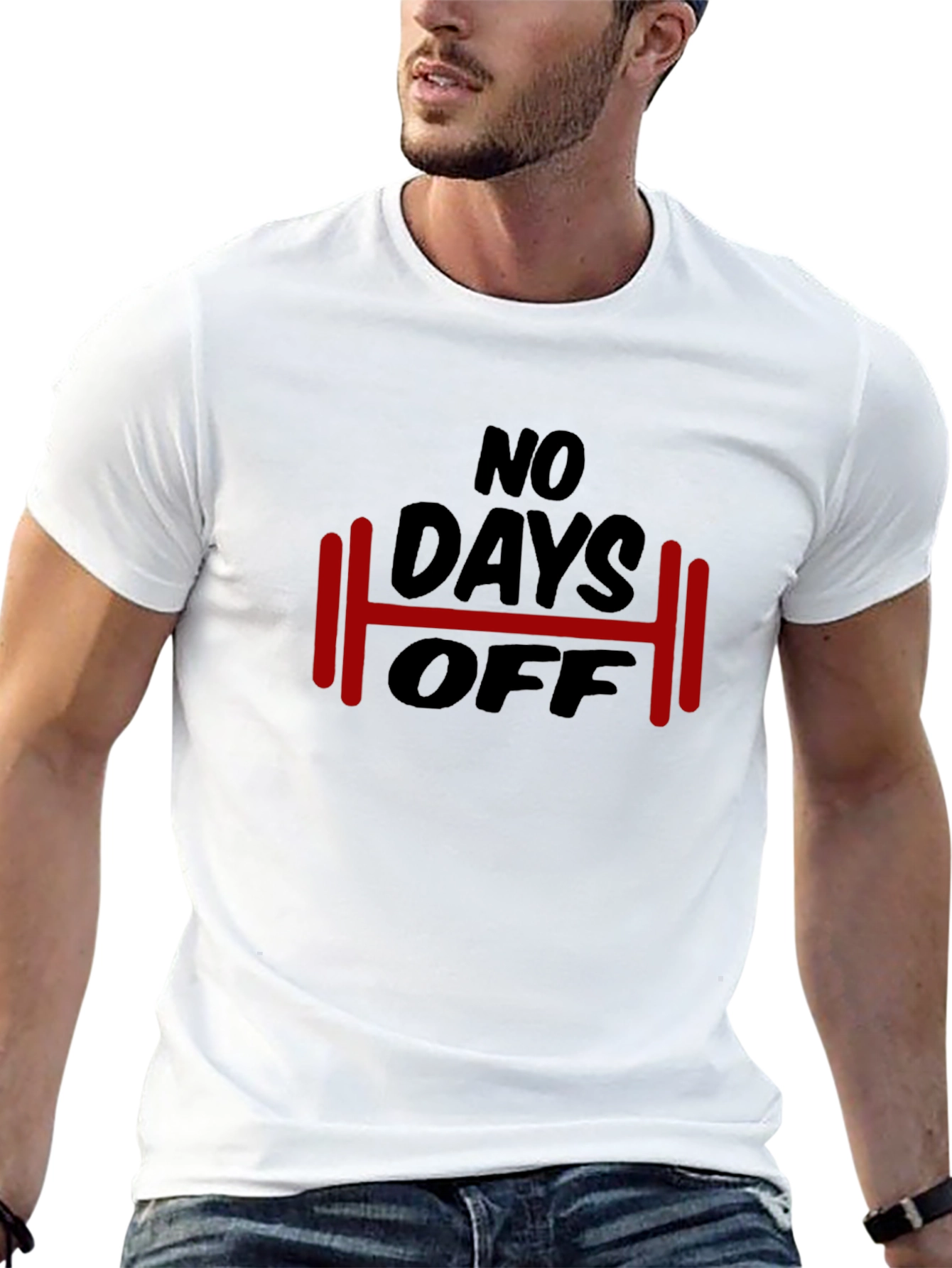 No Days Off Black T-Shirt - Fitness Motivation