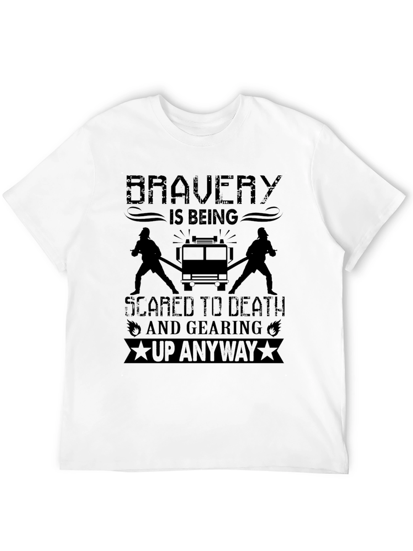 Firefighter Bravery Graphic T-Shirt
