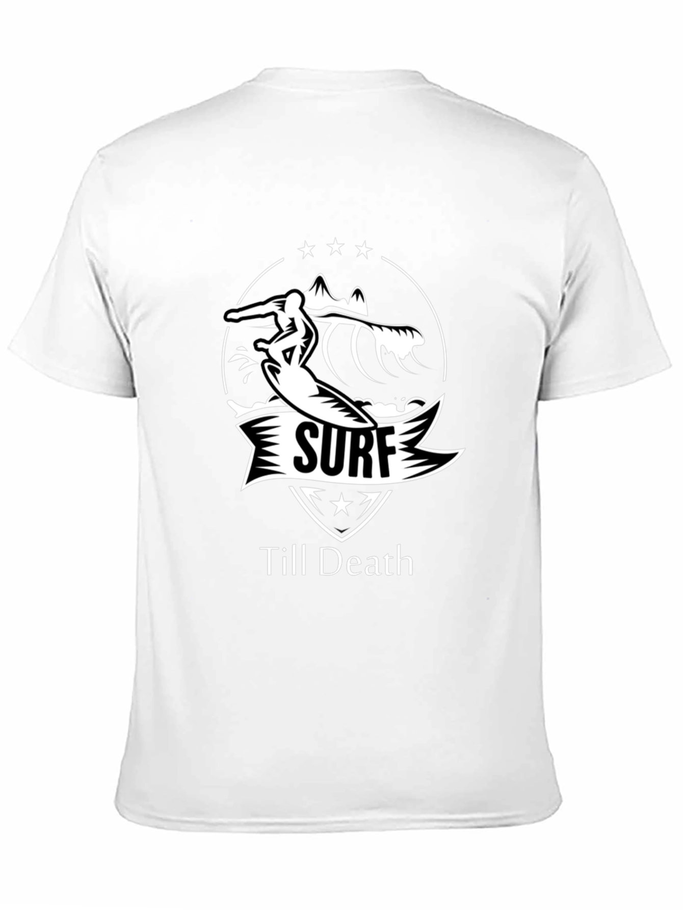 Surf Till Death Black T-Shirt