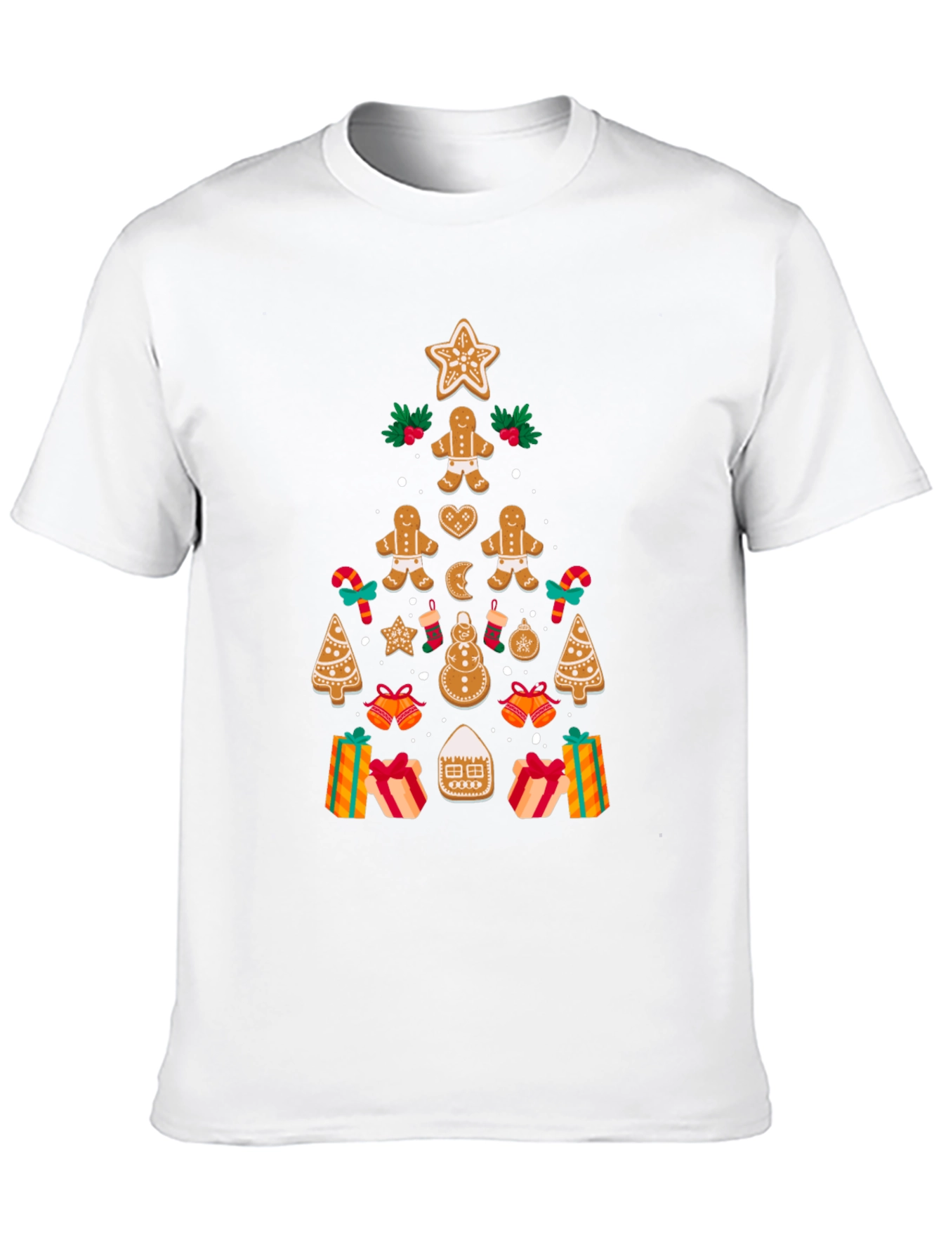 Festive Gingerbread Christmas Tree T-Shirt