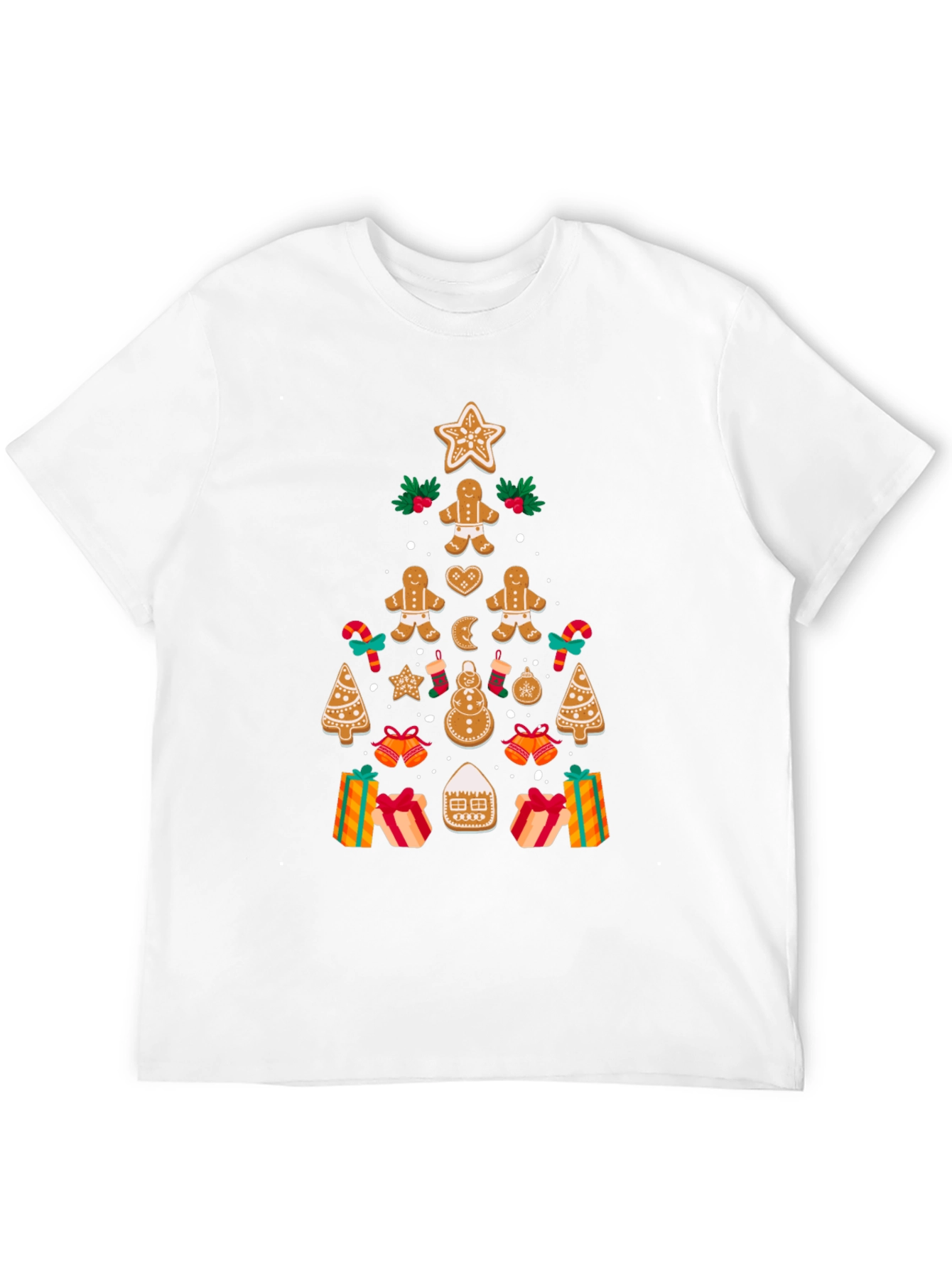 Festive Gingerbread Christmas Tree T-Shirt