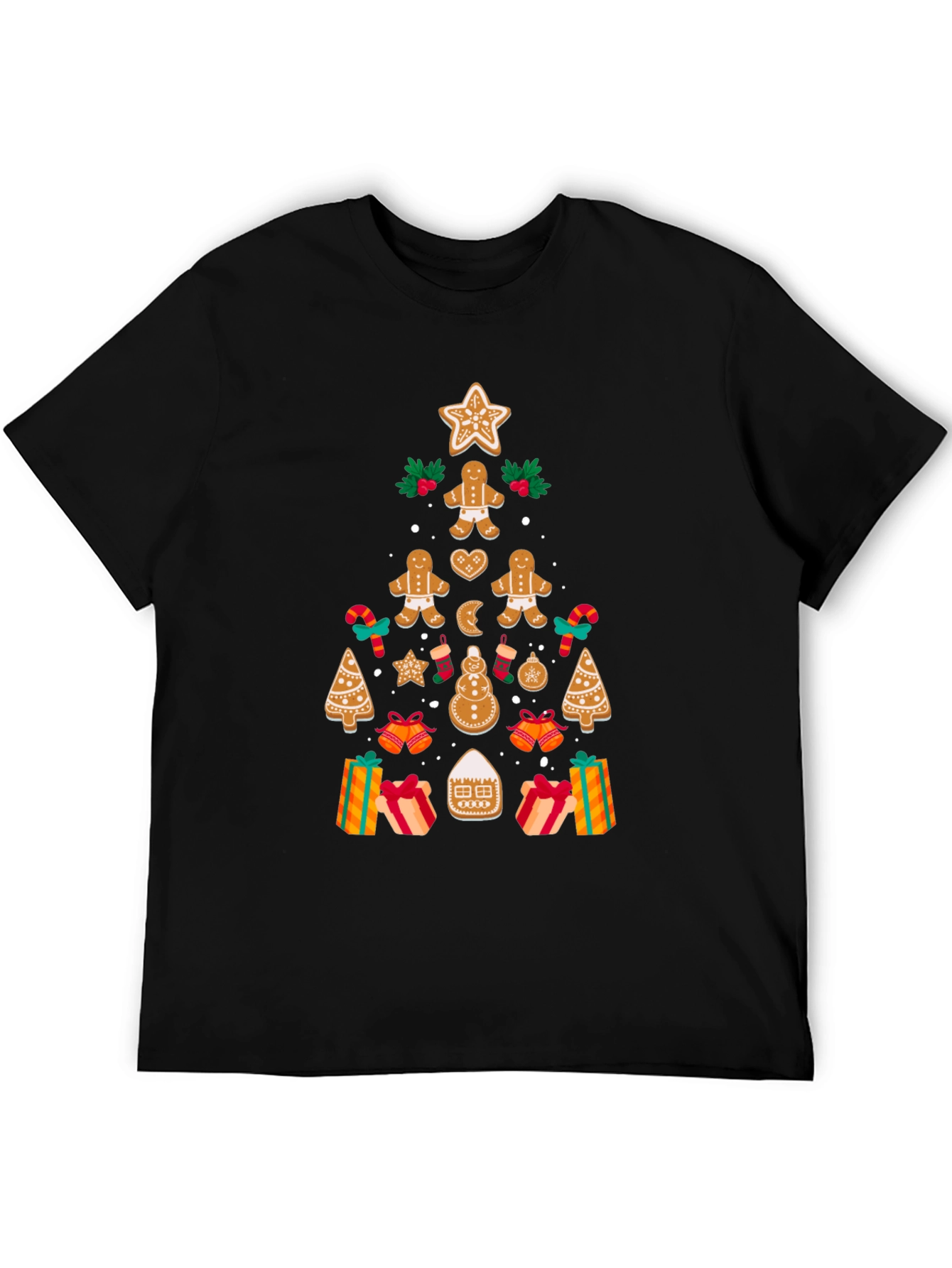 Festive Gingerbread Christmas Tree T-Shirt
