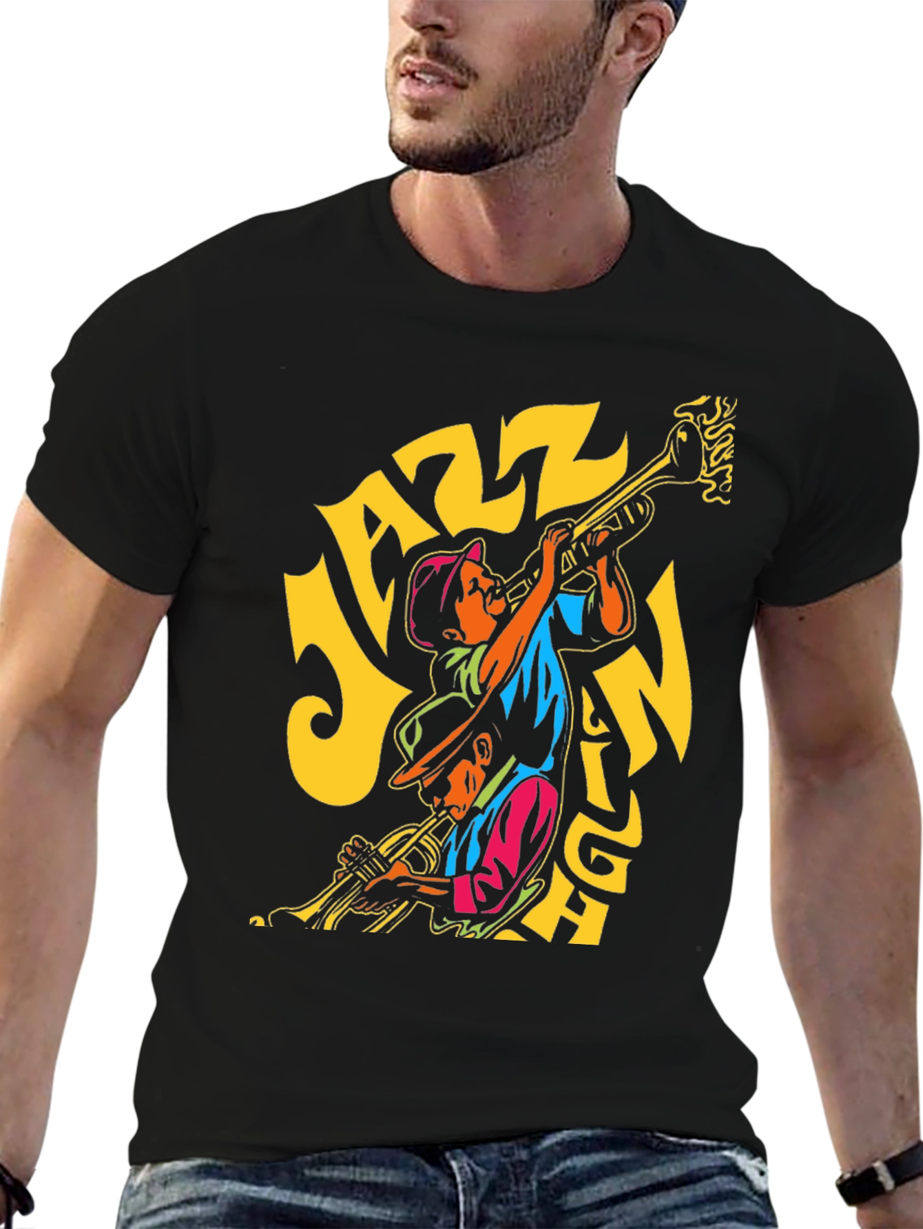 Jazz Night Graphic T-Shirt - Black