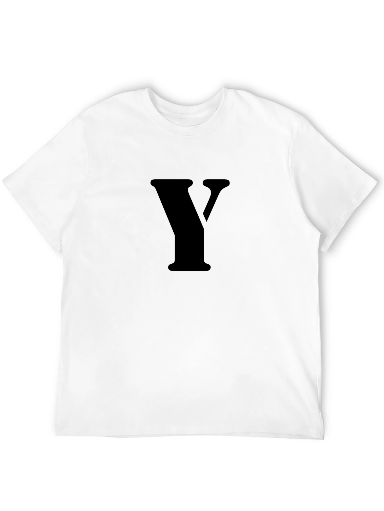 Bold Y Graphic Black T-Shirt