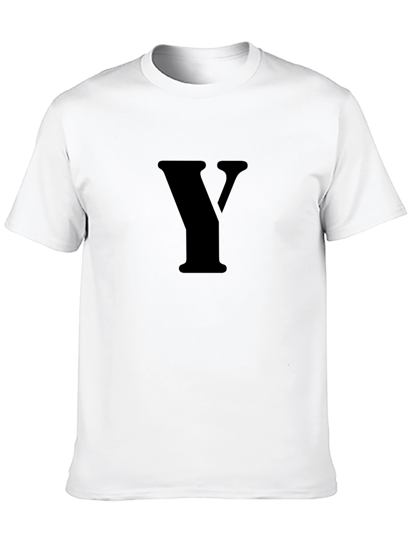 Bold Y Graphic Black T-Shirt