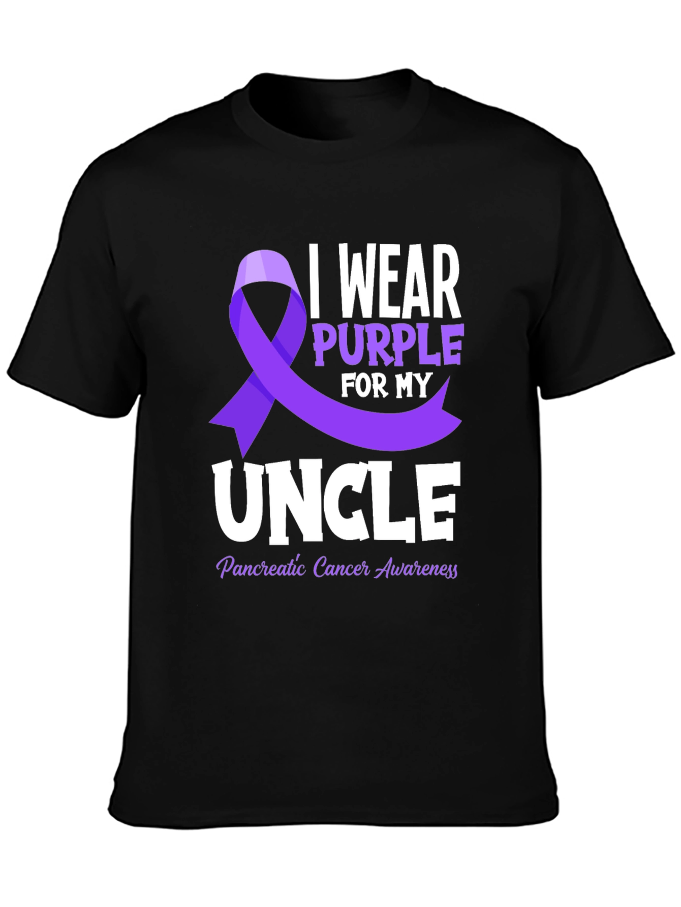 Purple Ribbon Pancreatic Cancer Awareness T-Shirt