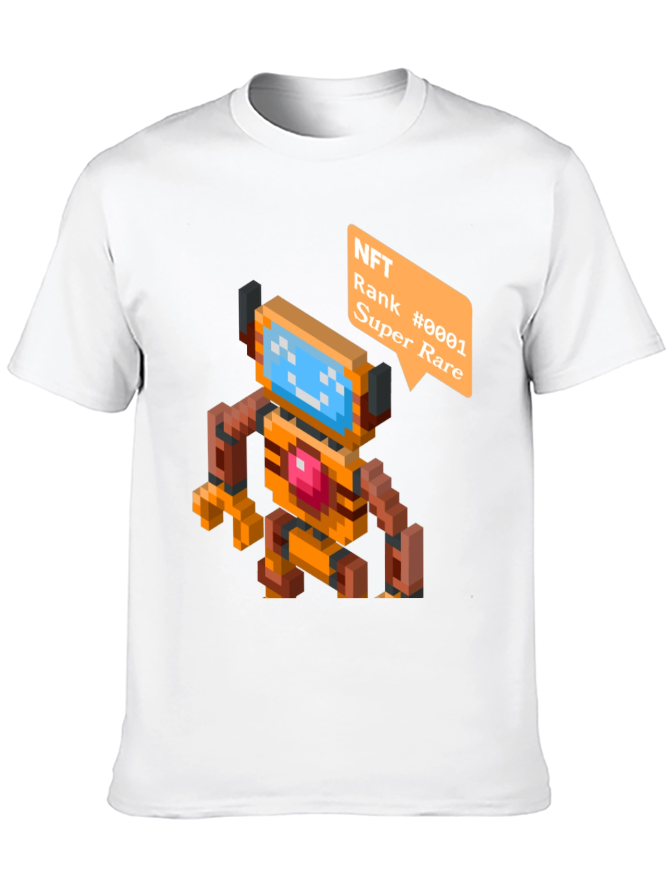 Pixelated NFT Robot Graphic Tee